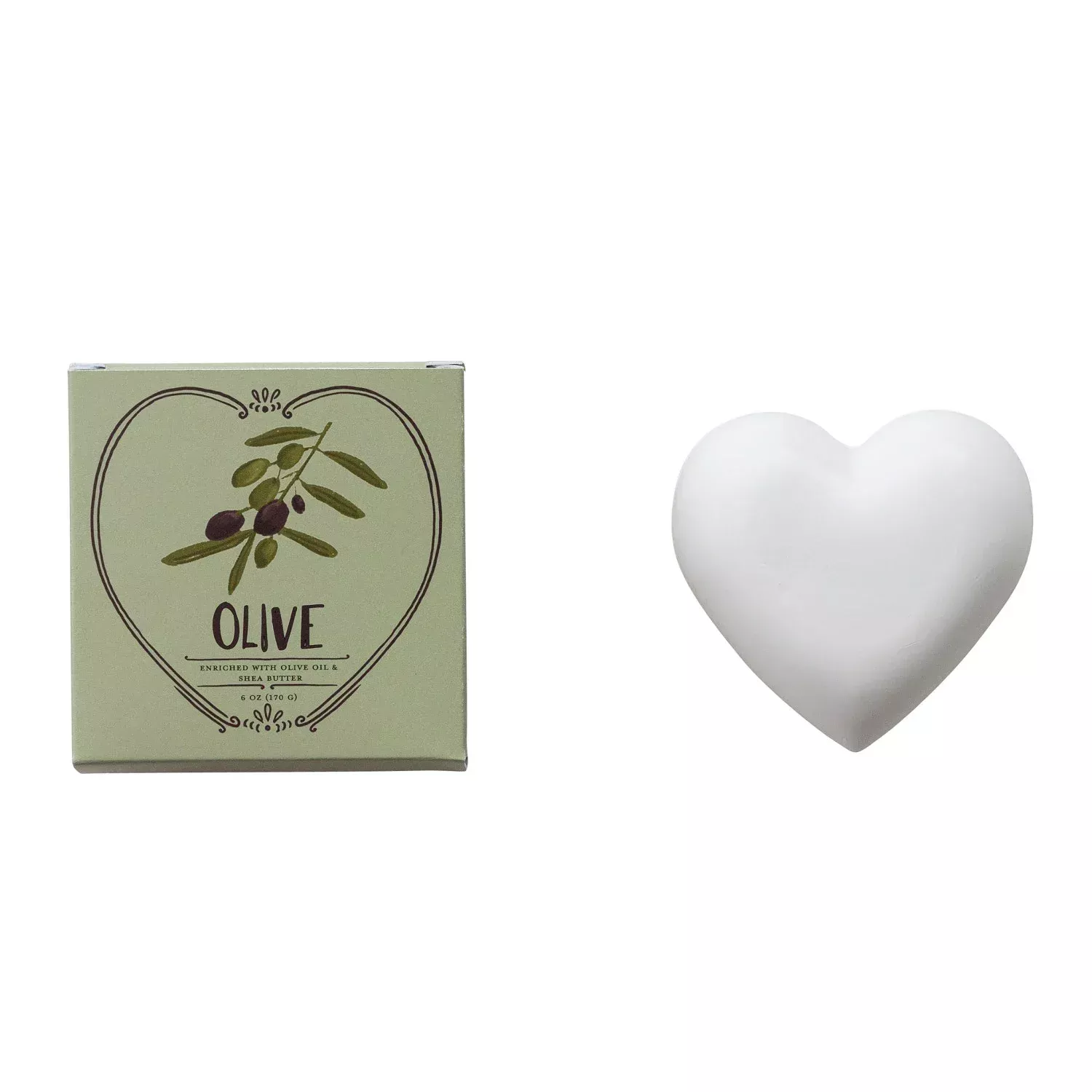 olive-heart-shaped-soap Olive Heart Shaped Soap