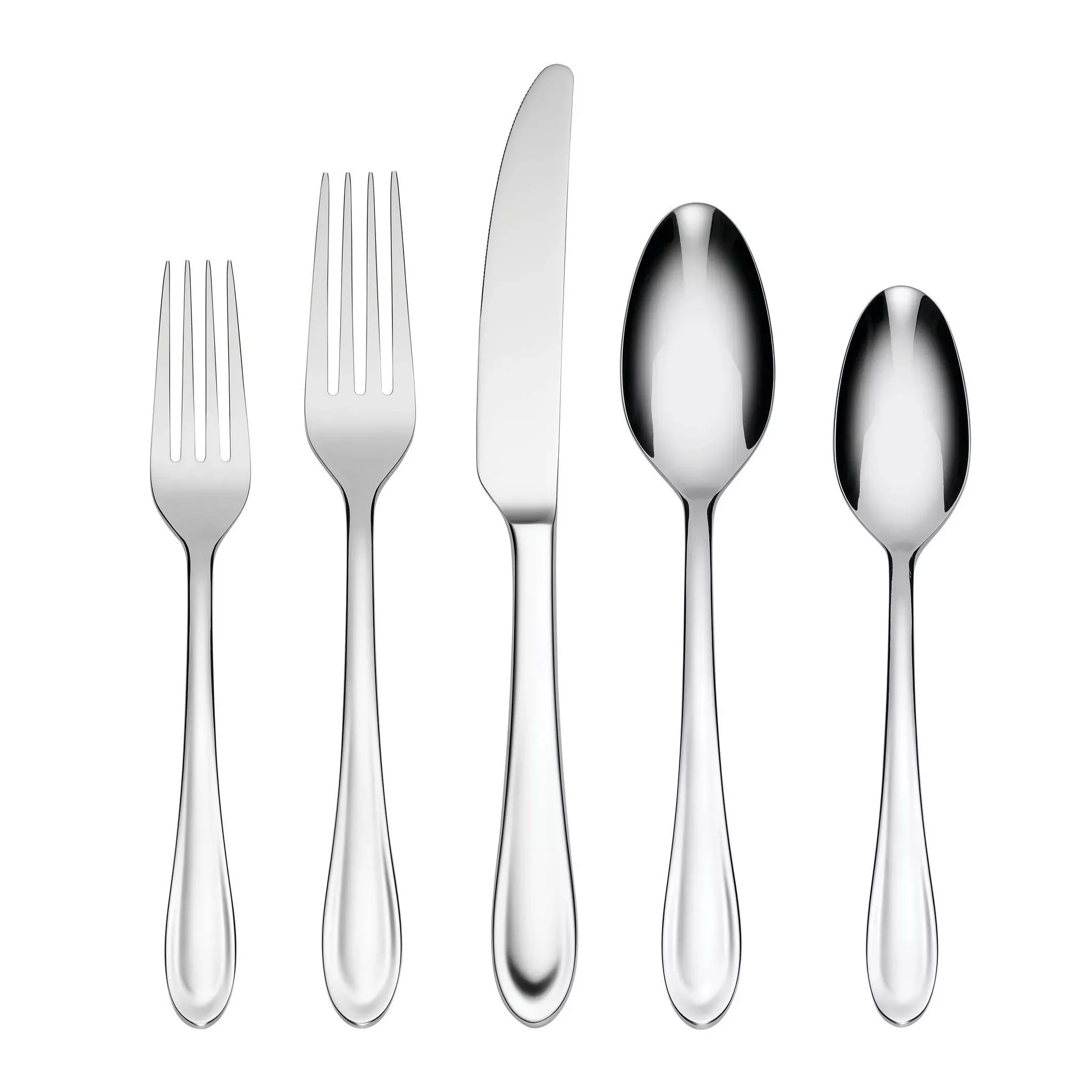 oneida-20pc-brynn-flatware-set-silver-stainless-steel-service-4-dishwasher-safe- Oneida 20pc Brynn Flatware Set Silver: Stainless Steel, Service for 4, Dishwasher-Safe, 18/0 Silverware – REBEL