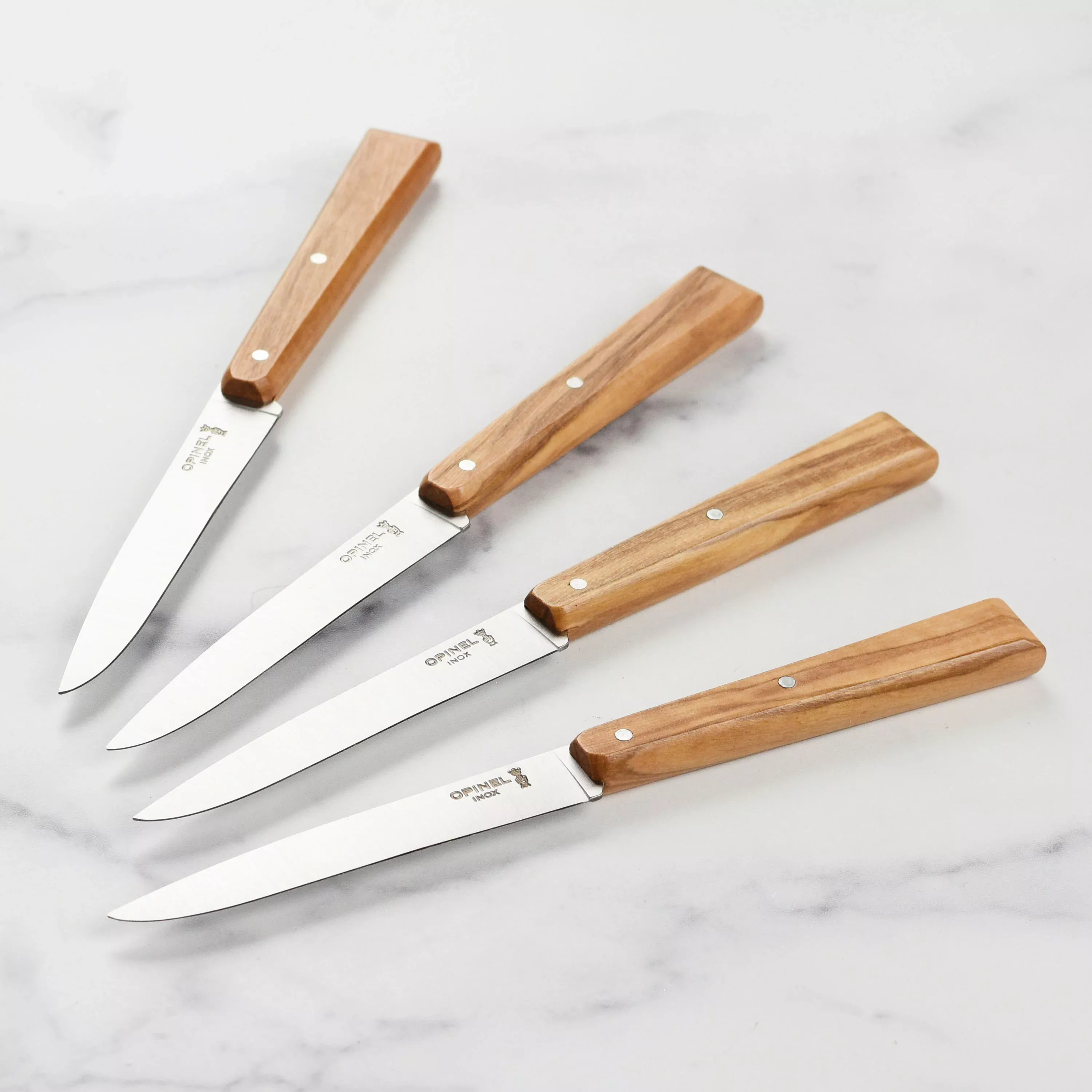 opinel-olive-wood-handle-steak-knife-set-4-piece Opinel Olive Wood Handle Steak Knife Set - 4 Piece