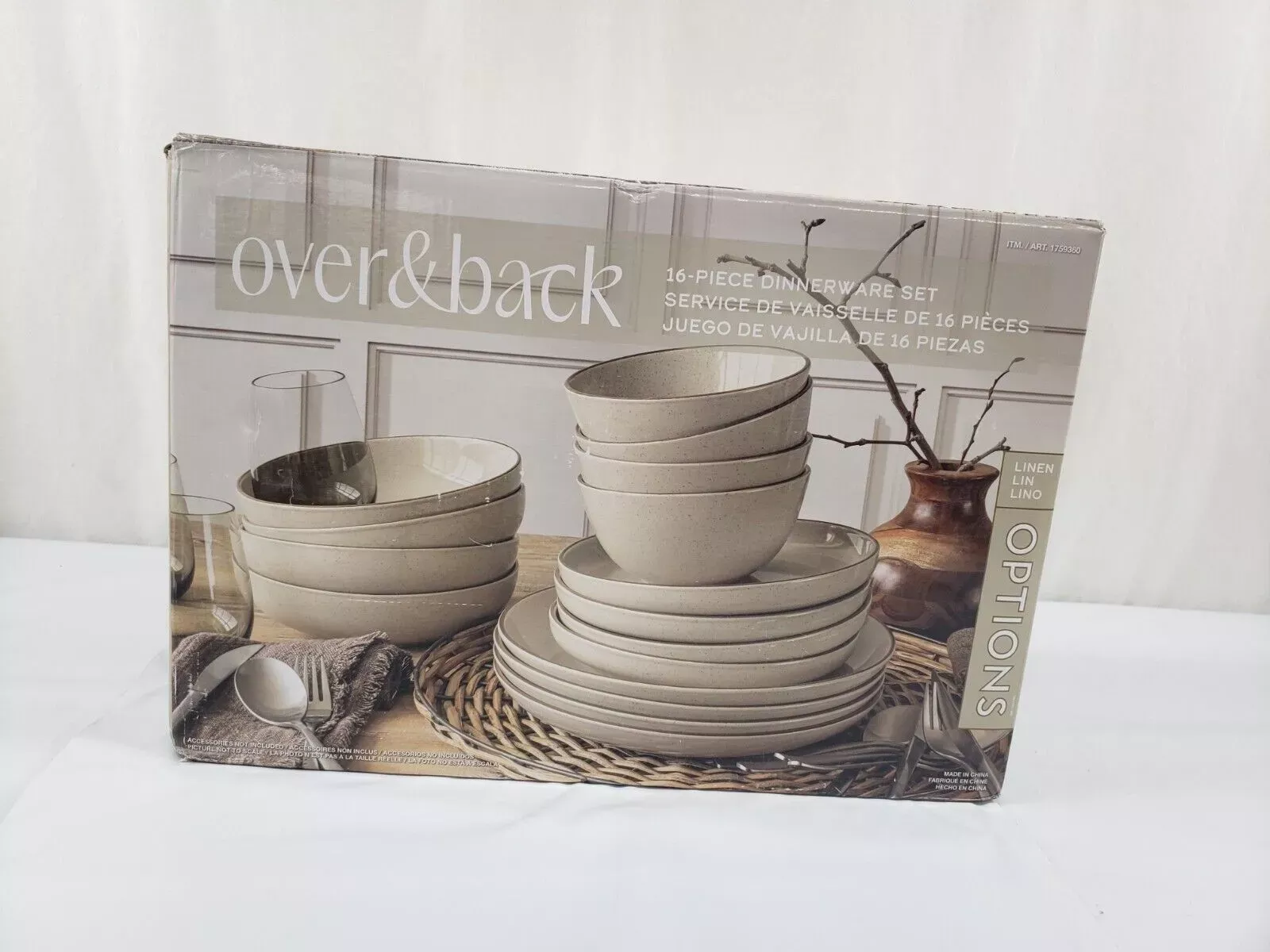 over-back-new-beige-over-back-14-pc-dinnerware-stoneware-dinner-plate-bowl-set-r Over&Back New BEIGE Over&back 14 Pc Dinnerware Stoneware Dinner Plate and Bowl Set – REBEL