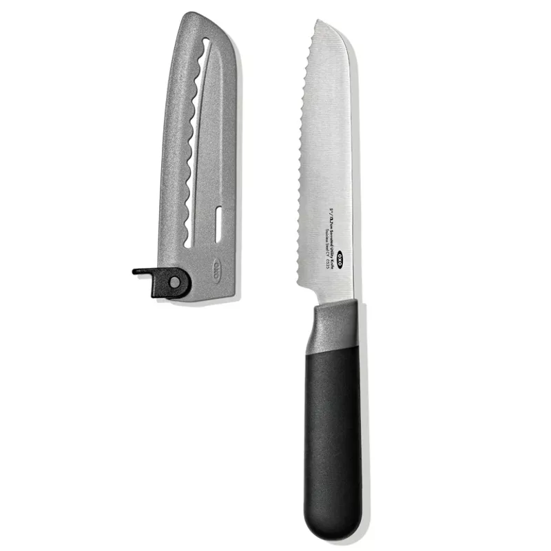 oxo-serrated-utility-knife-5-black OXO Serrated Utility Knife 5" - Black