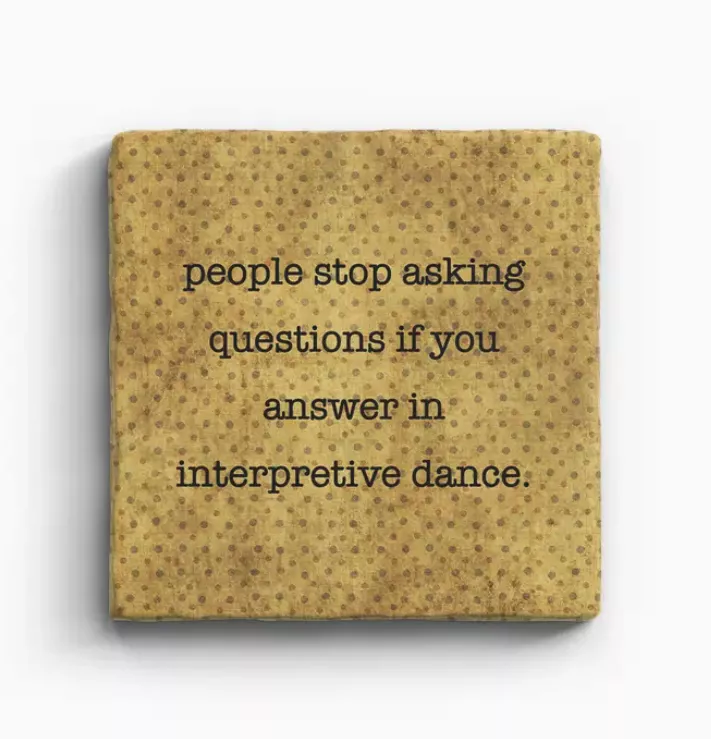 Paisley & Parsley Interpretive Dance - Marble Coaster