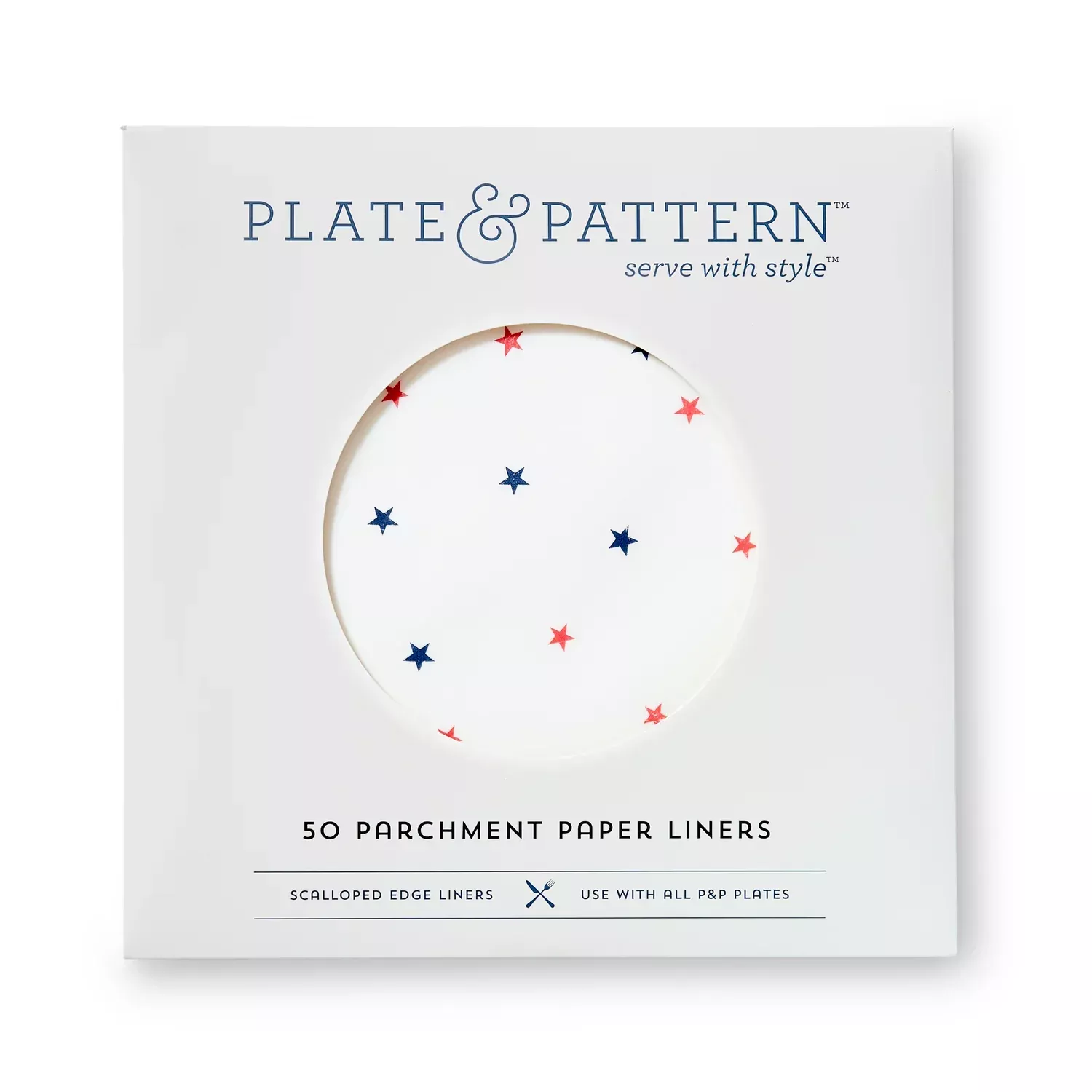 plate-pattern-stars-stripes-duo-preformed-plate-liners-set-40 Plate & Pattern Stars & Stripes Duo Preformed Plate Liners, Set of 40