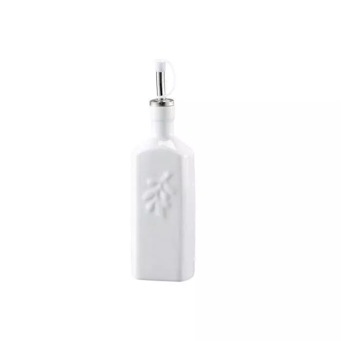 porcelain-square-oil-bottle-16oz Porcelain Square Oil Bottle, 16oz