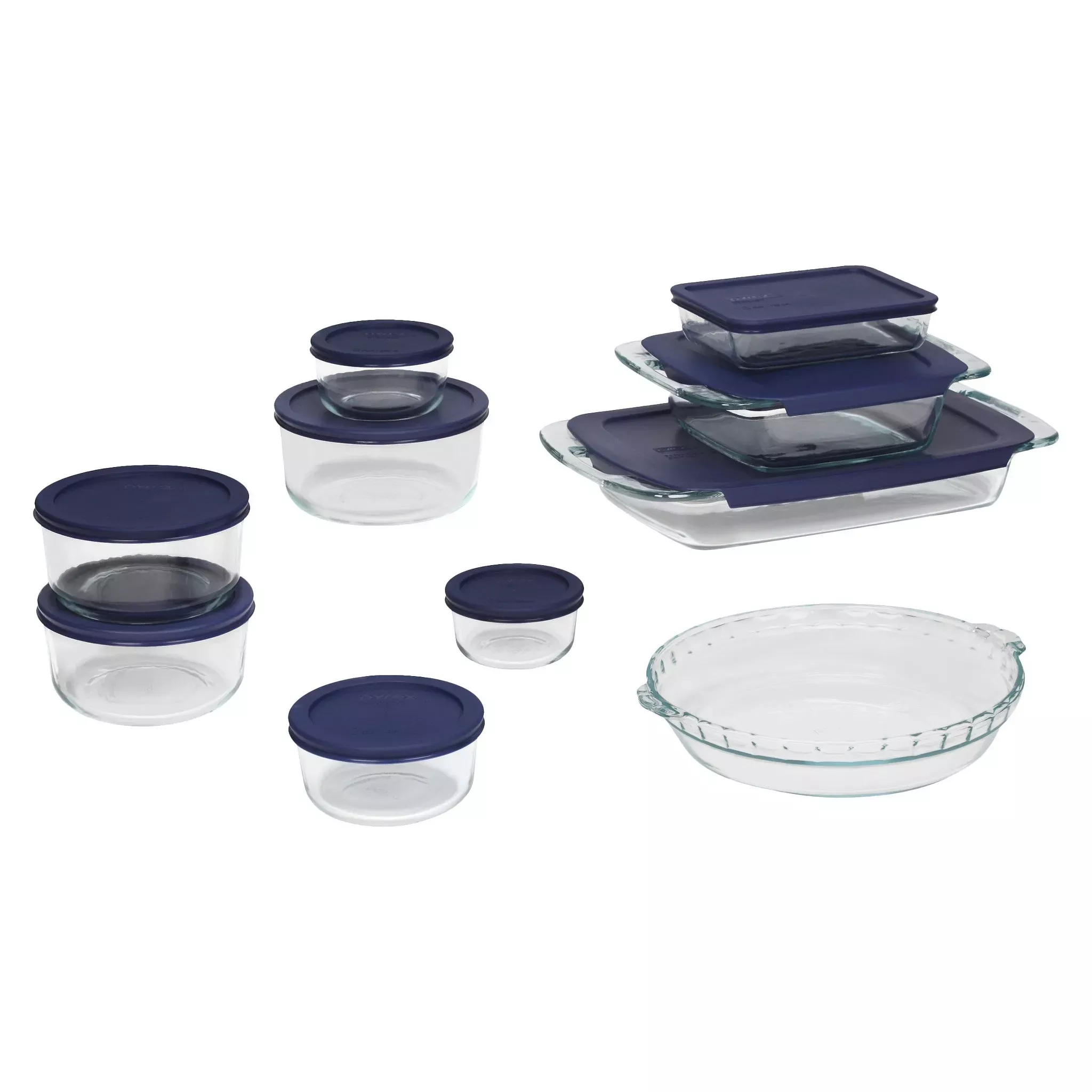 pyrex-19pc-glass-bake-store-set-clear-bakeware-rebel Pyrex 19pc Glass Bake and Store Set: Clear Bakeware – REBEL