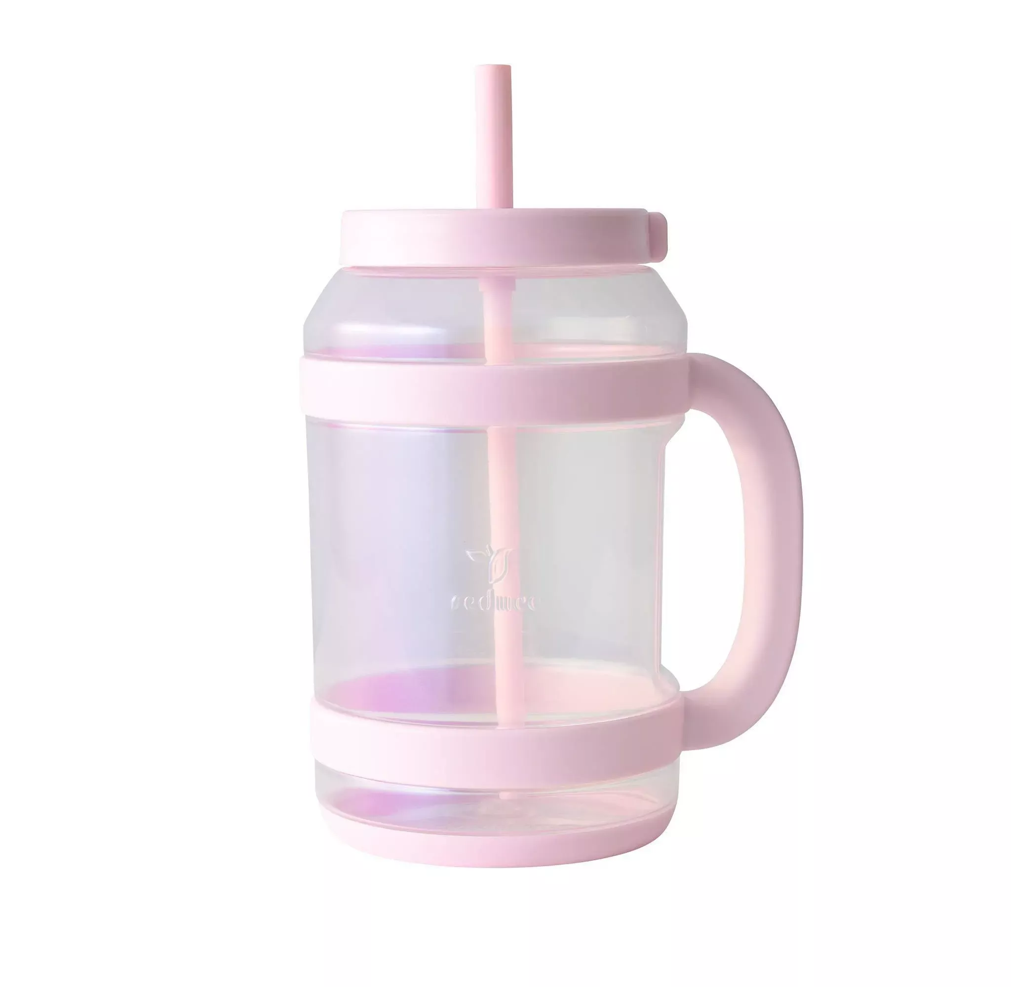 reduce-80oz-tritan-waterday-mug-light-pink-iridescent-tumbler-with-straw-twist-o Reduce 80oz Tritan Waterday Mug Light Pink: Iridescent Tumbler with Straw & Twist-Off Lid, Dishwasher-Safe – REBEL