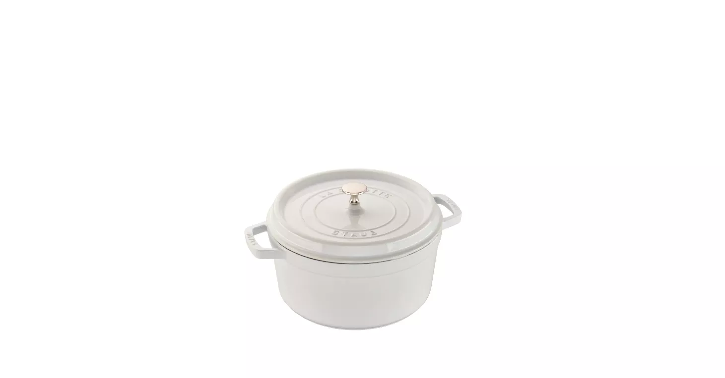 round-cocotte-7qt-white Round Cocotte, 7Qt, White