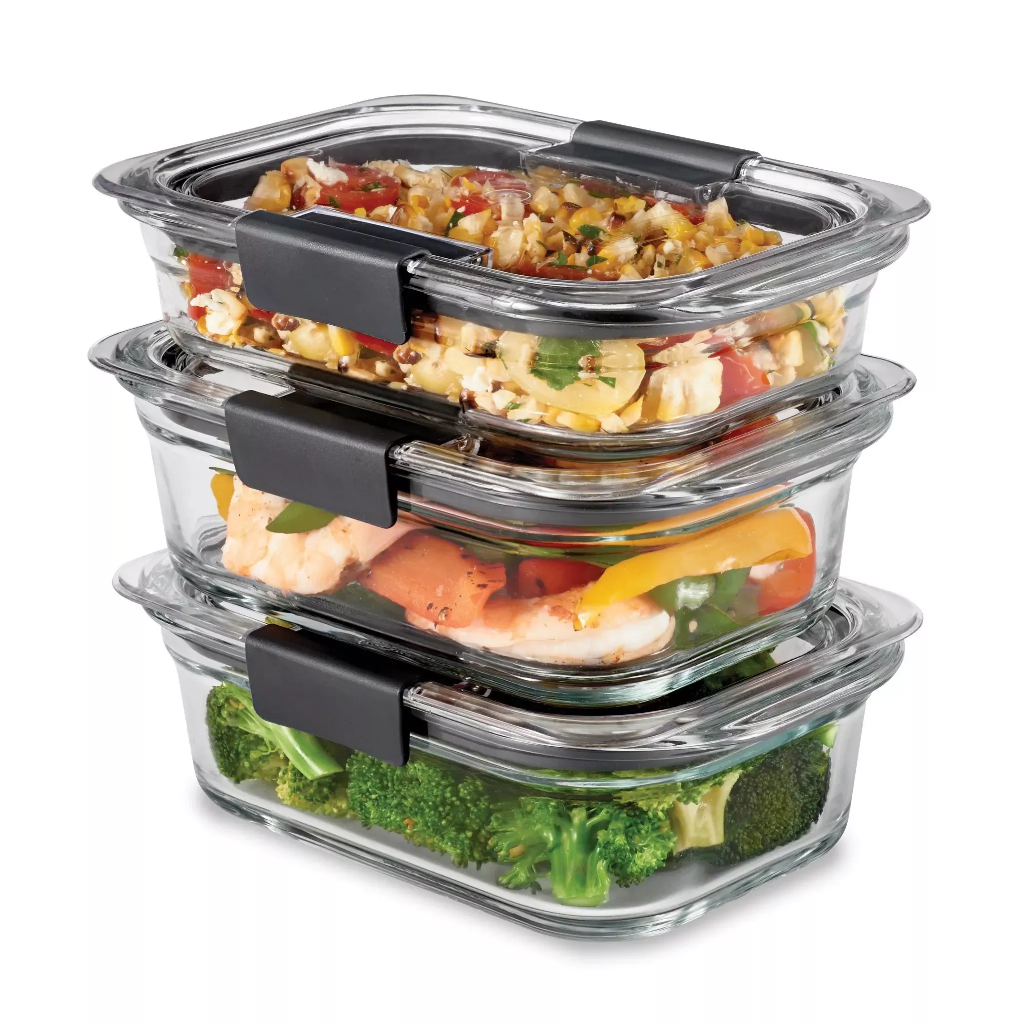 rubbermaid-6pc-brilliance-glass-food-storage-containers-rebel Rubbermaid 6pc Brilliance Glass Food Storage Containers – REBEL
