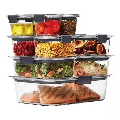 rubbermaid-brilliance-22pc-plastic-food-storage-container-set-clear-microwave-di Rubbermaid Brilliance 22pc Plastic Food Storage Container Set Clear: Microwave, Dishwasher & Freezer Safe – REBEL