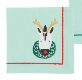 rudolph-imposter-printed-cocktail-napkins-set-4 Rudolph Imposter Printed Cocktail Napkins Set/4