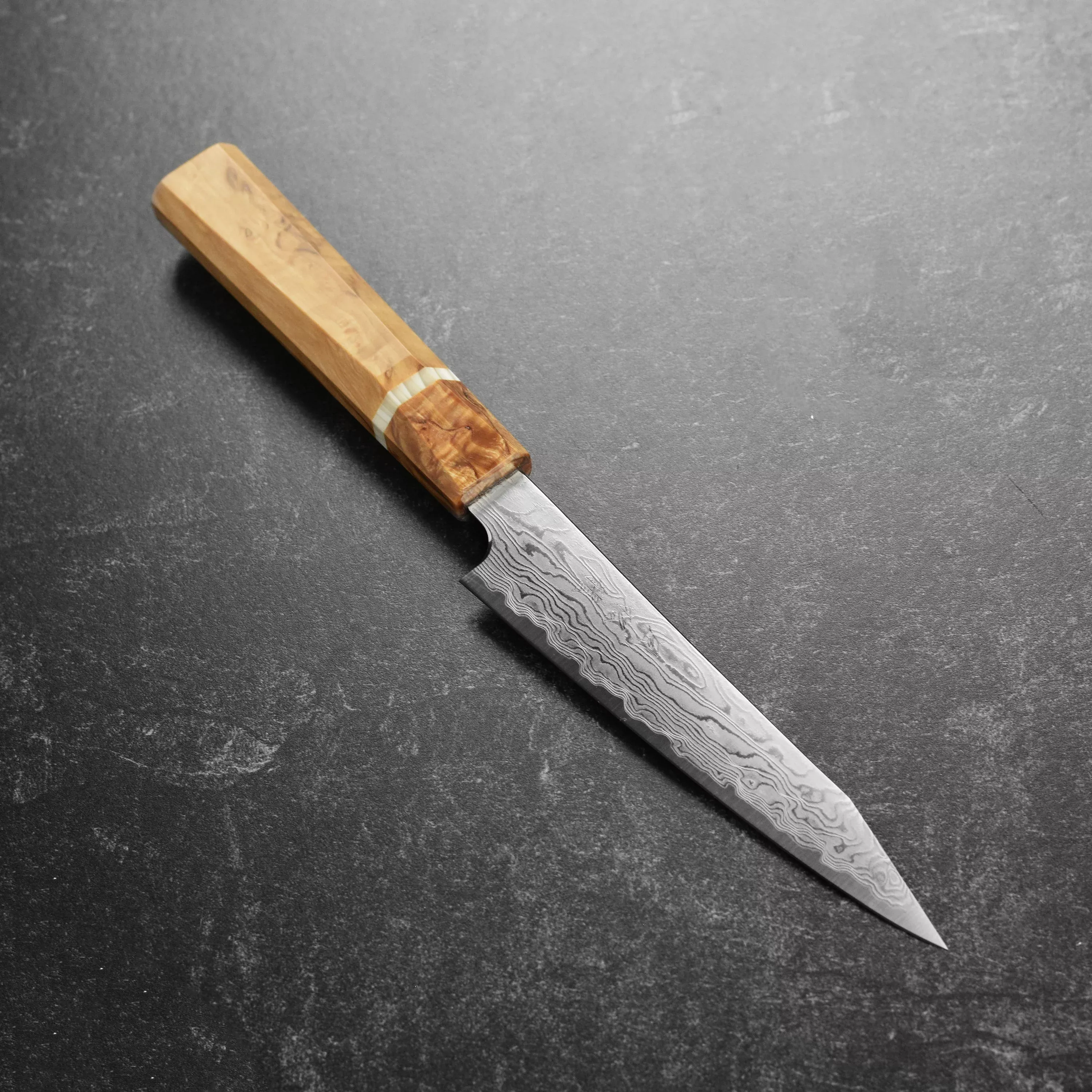 ryusen-fukakuryu-petty-knife-5-1-ats314-damascus-japanese-steel Ryusen Fukakuryu Petty Knife, 5.1" ATS314 Damascus Japanese Steel