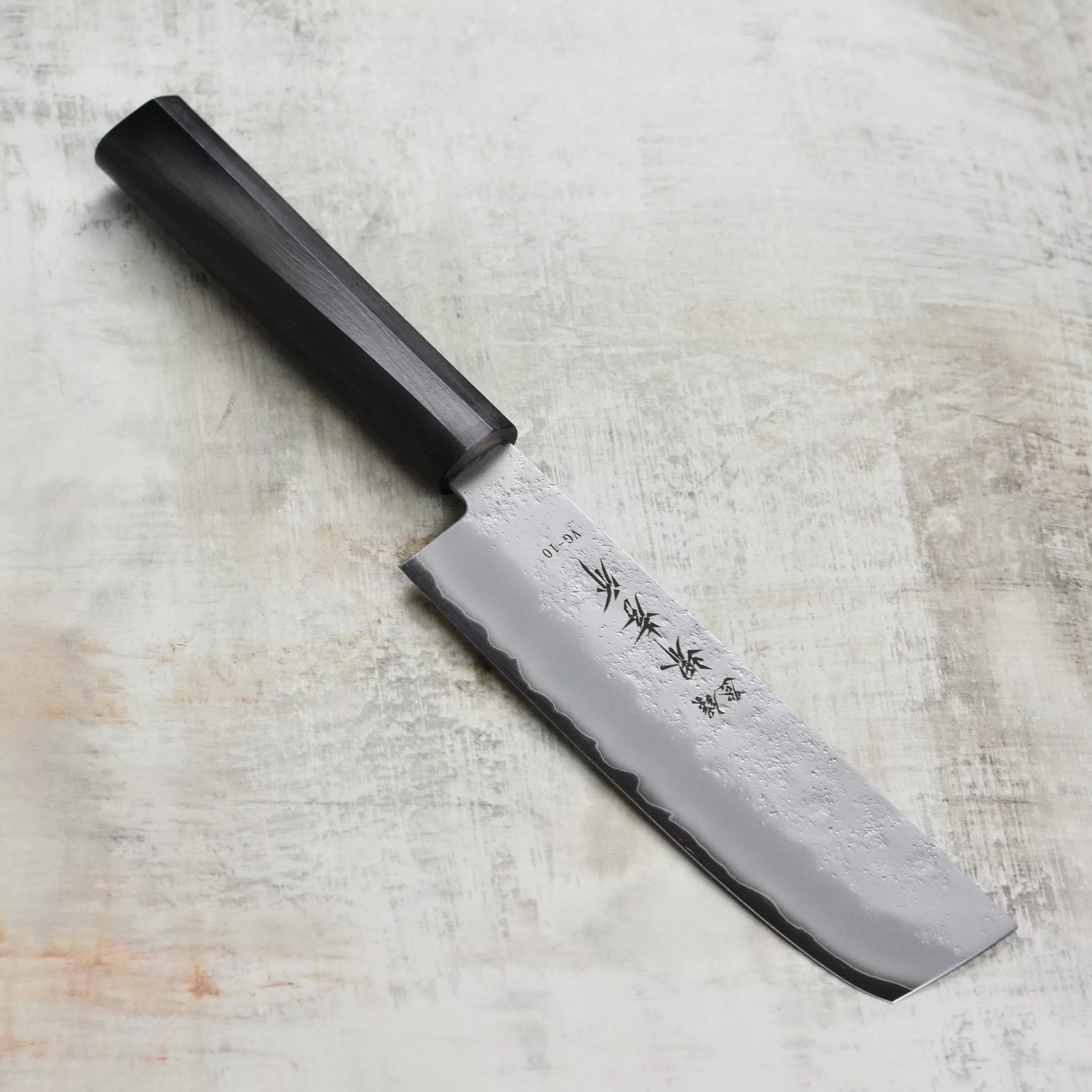 sakai-takayuki-nashiji-nakiri-knife-vg10-stainless-steel-6-3 Sakai Takayuki Nashiji Nakiri Knife, VG10 Stainless Steel 6.3"