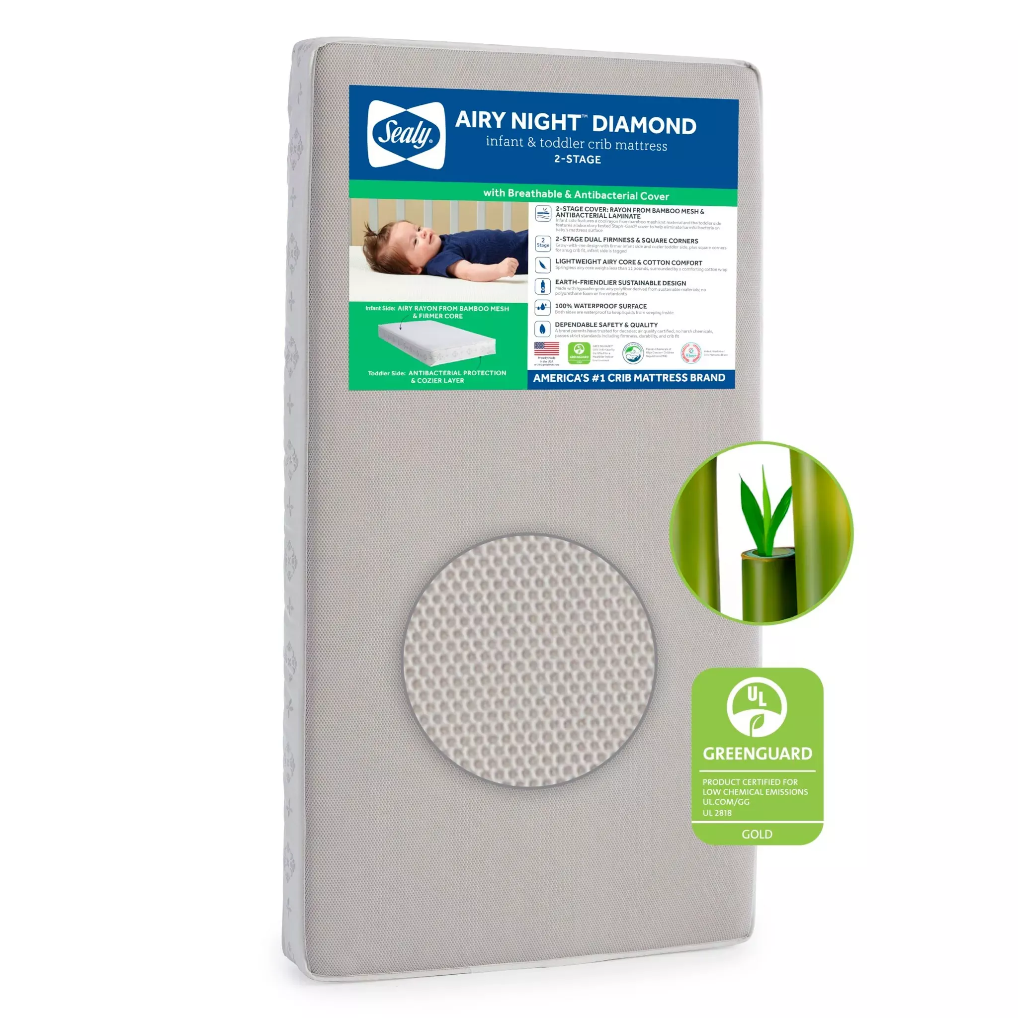 sealy-2-stage-dual-firm-crib-mattress-52x28-rebel Sealy 2-Stage Dual Firm Crib Mattress - 52x28 – REBEL