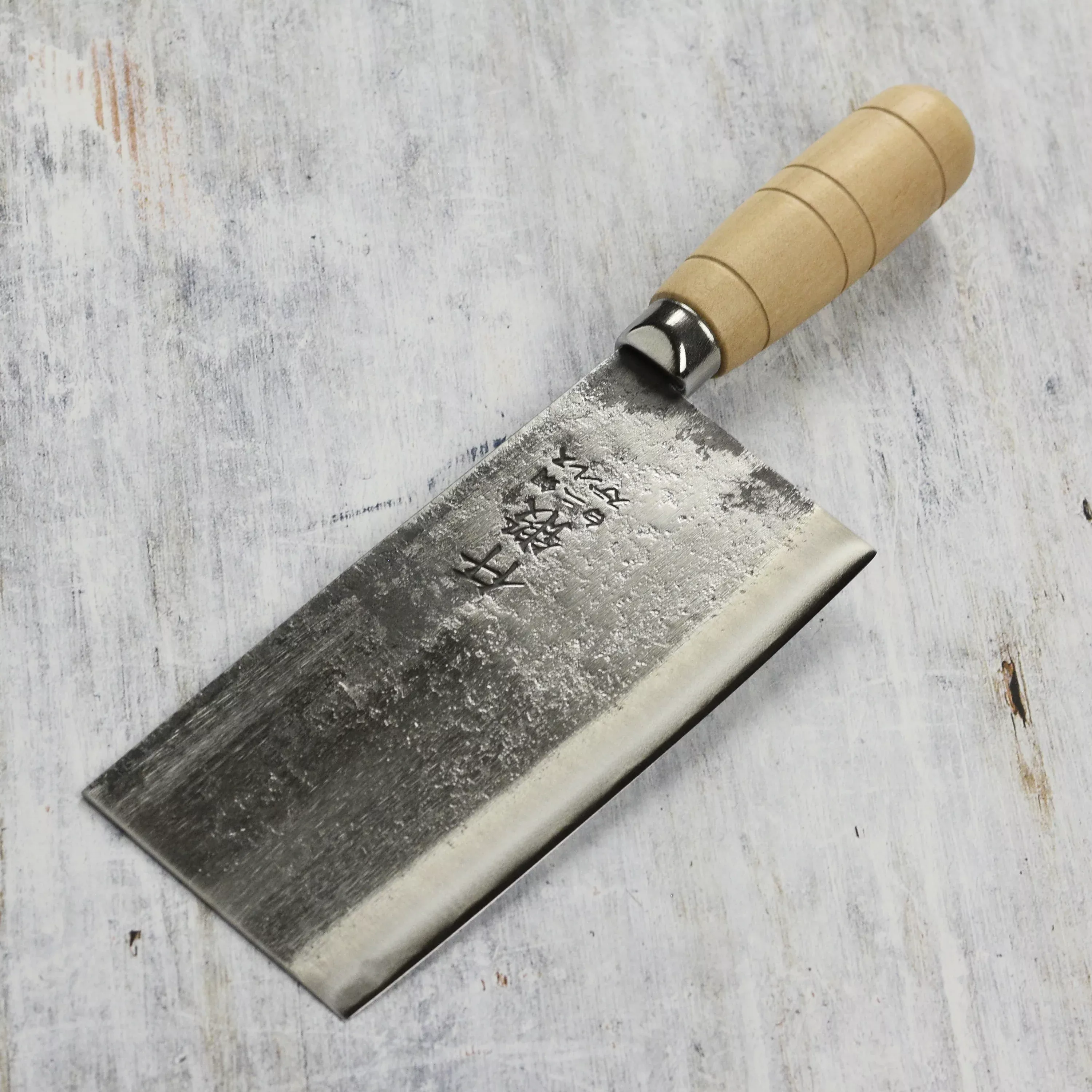 sentan-6-7-chinese-cleaver-polished-carbon-steel-white-2-migaki Sentan 6.7" Chinese Cleaver, Polished Carbon Steel White #2 Migaki