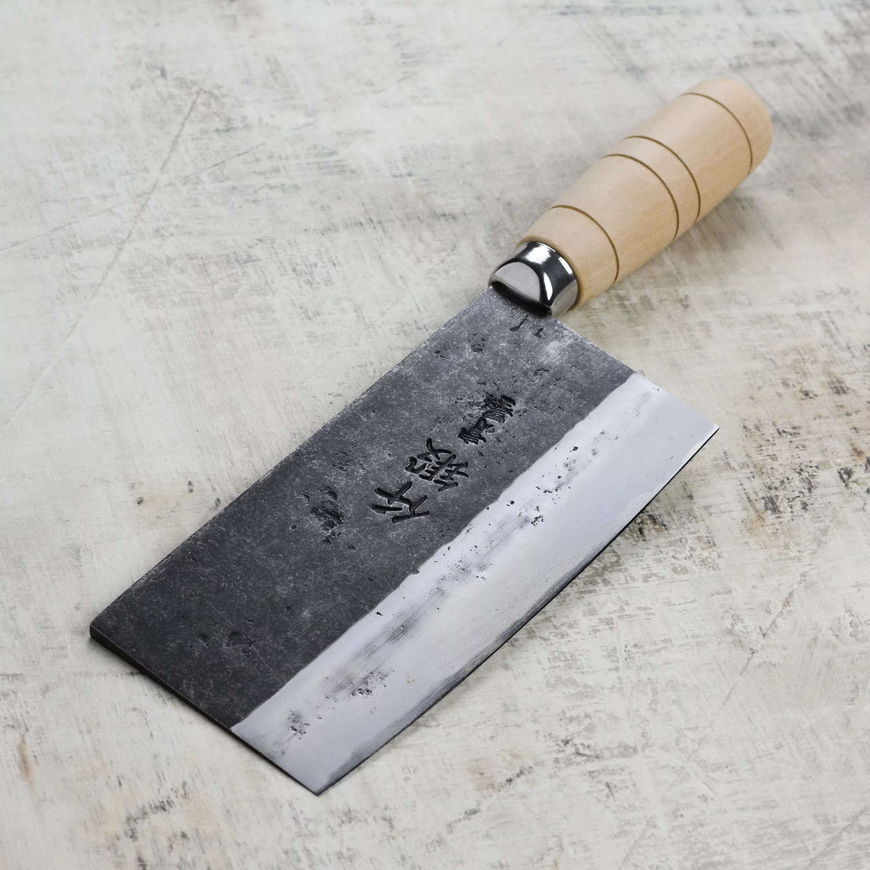 sentan-forged-aogami-2-chinese-cleaver-6-7-kurouchi-vegetable-knife Sentan Forged Aogami #2 Chinese Cleaver - 6.7" Kurouchi Vegetable Knife