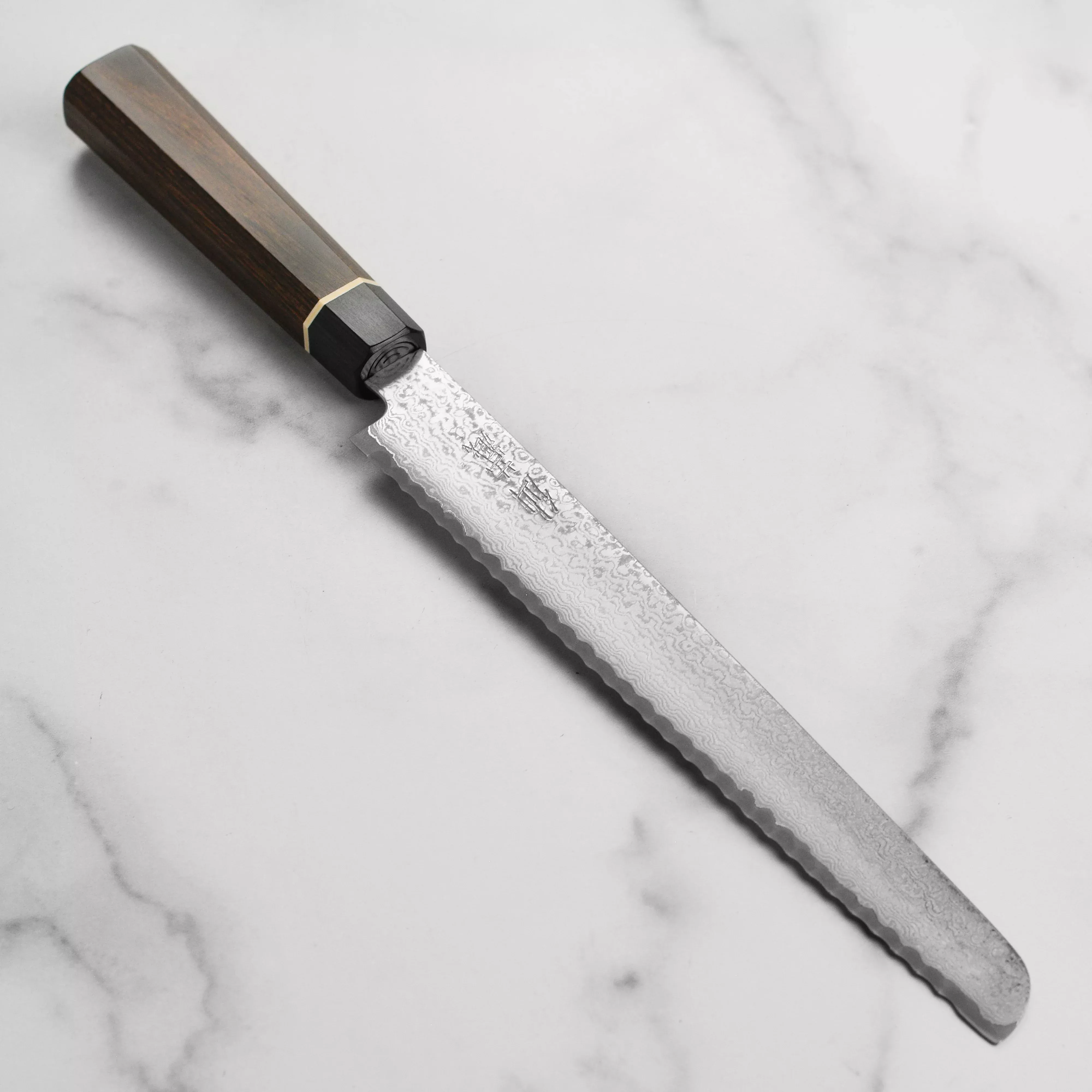 senzo-black-damascus-bread-knife-8-5 Senzo Black Damascus Bread Knife - 8.5"