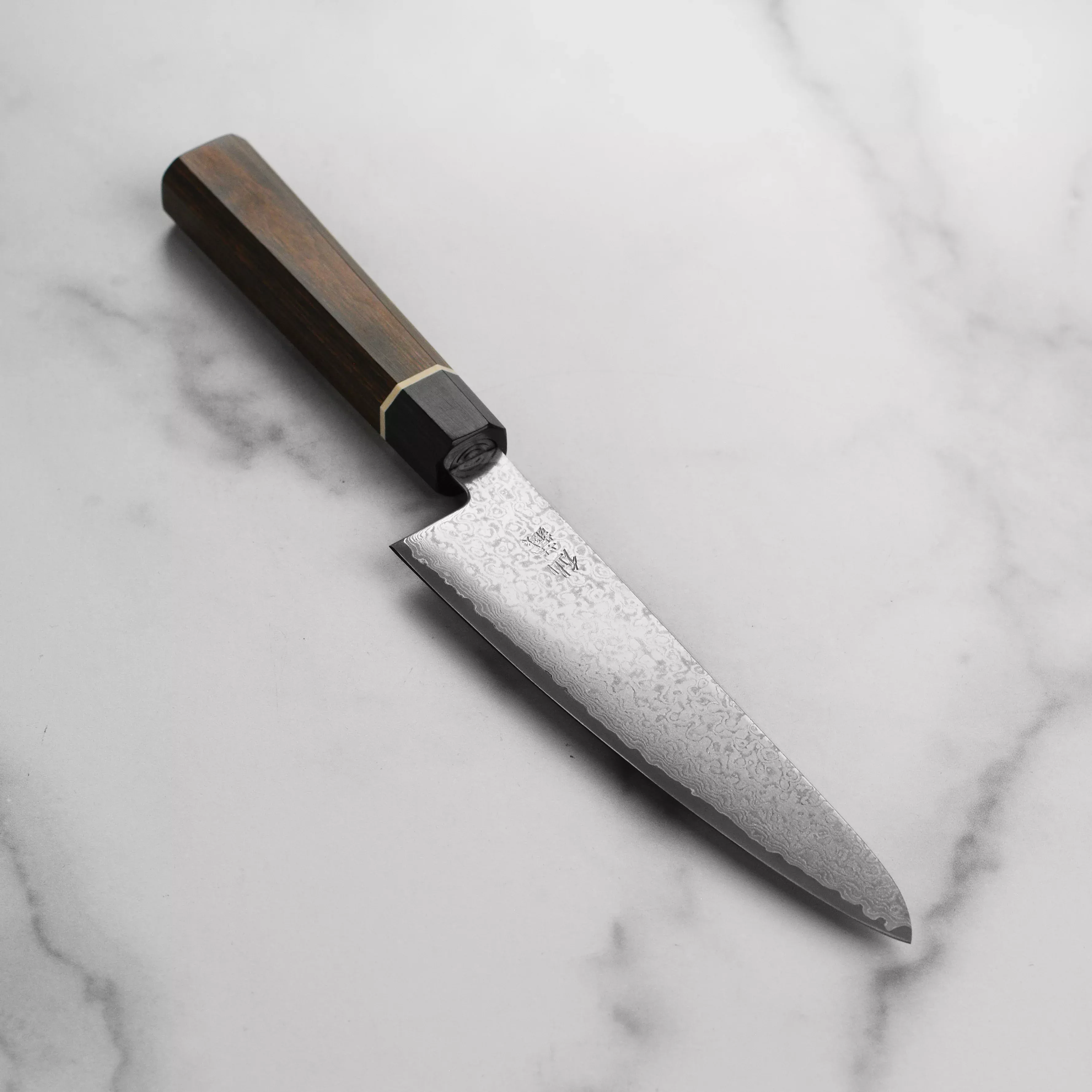 senzo-black-damascus-prep-knife-5-5 Senzo Black Damascus Prep Knife - 5.5"