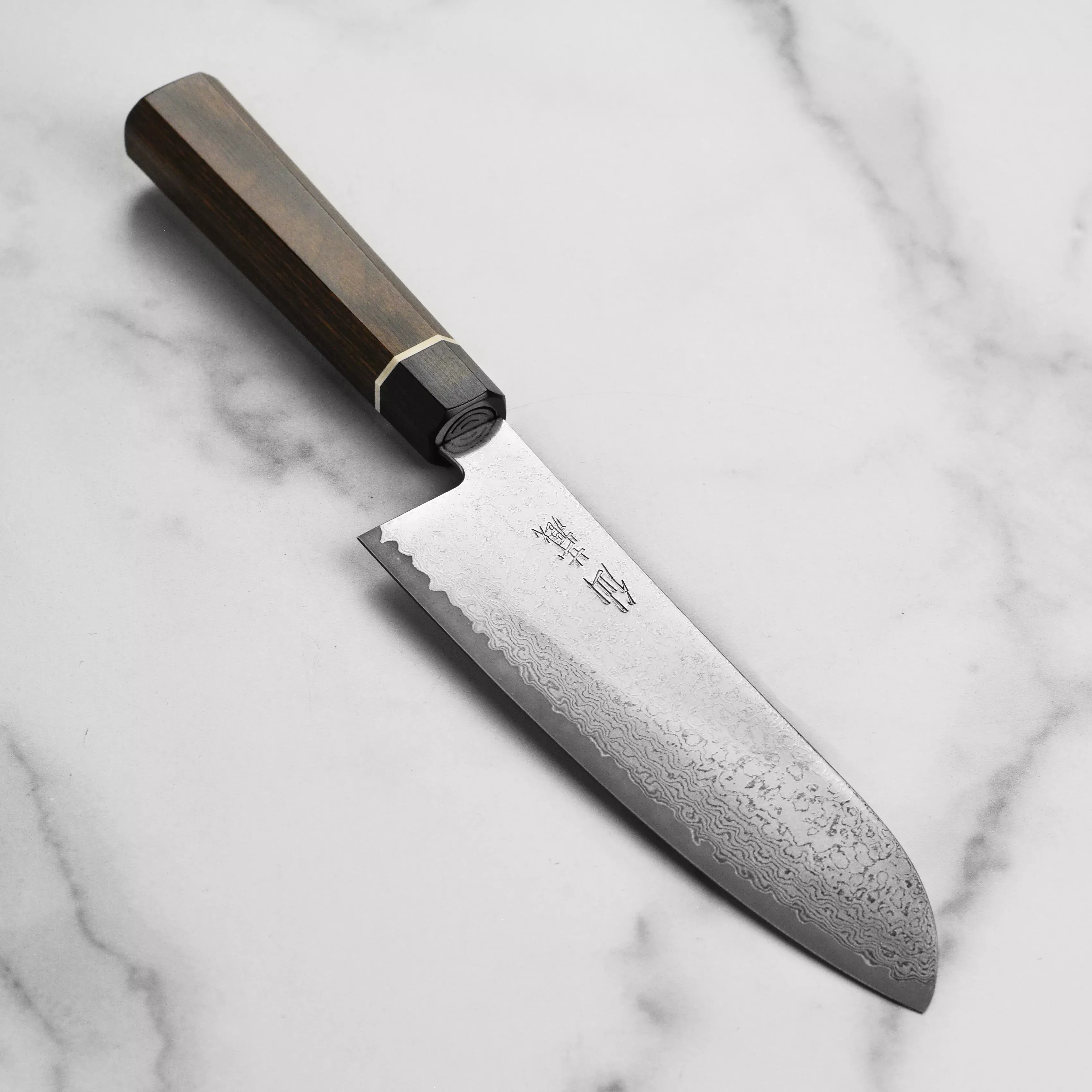 senzo-black-damascus-santoku-knife-6-5 Senzo Black Damascus Santoku Knife - 6.5"