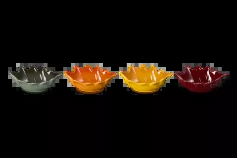 set-4-french-oak-leaf-mini-bowls-multi Set Of 4 French Oak Leaf Mini Bowls Multi