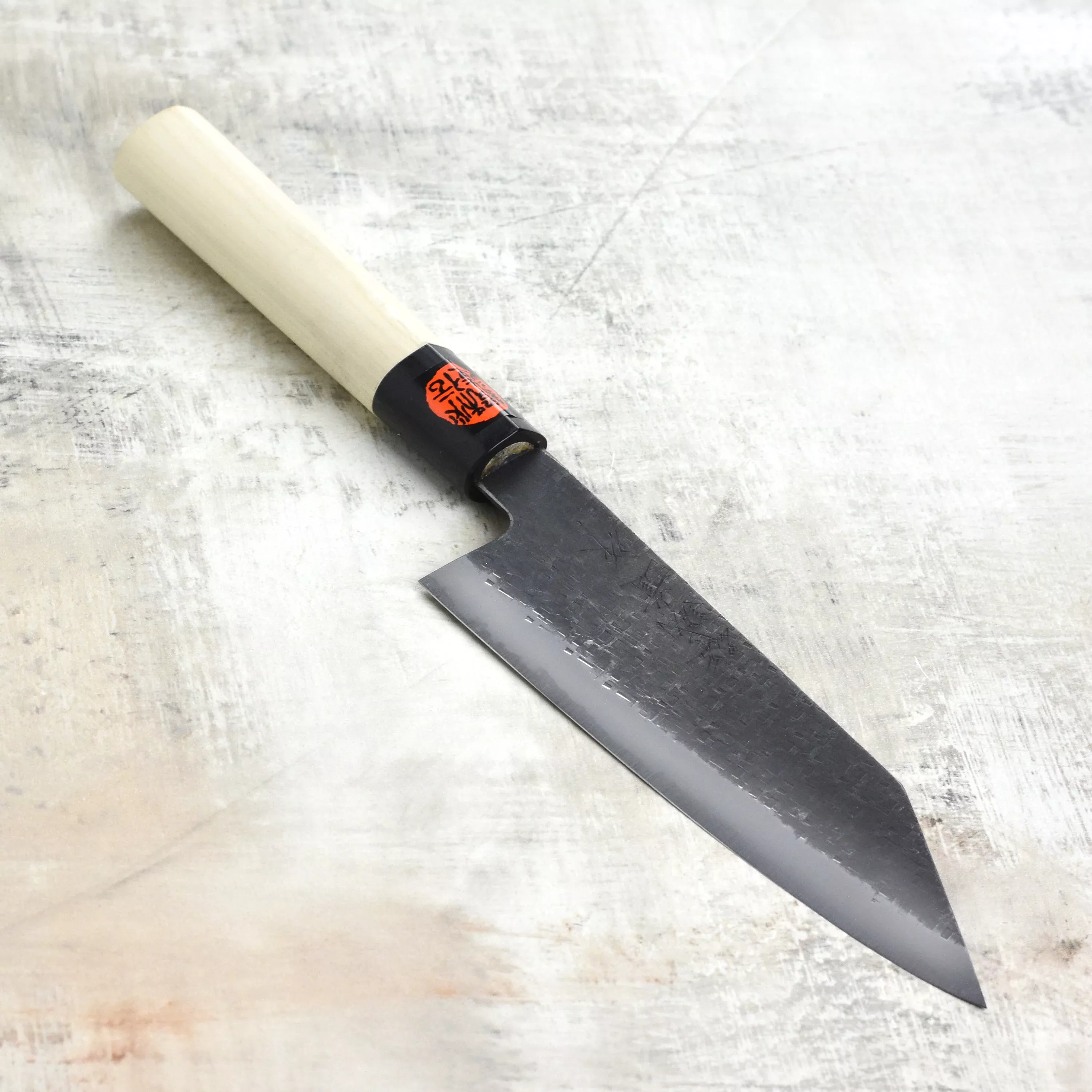 shigeki-tanaka-santoku-knife-aogami-2-kurouchi-stainless-clad-6-5-165mm Shigeki Tanaka Santoku Knife Aogami #2 Kurouchi Stainless Clad 6.5" (165mm)