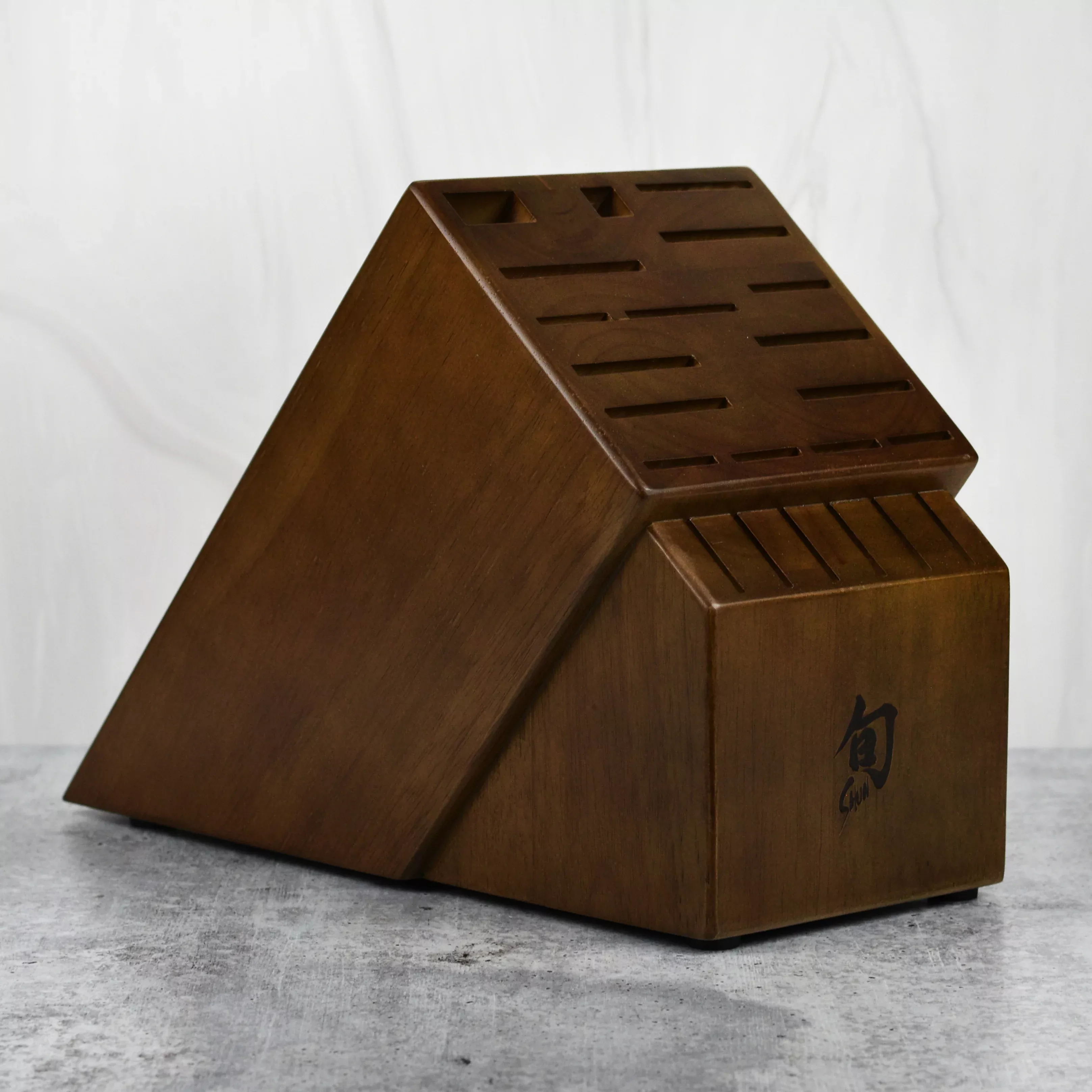 shun-22-slot-knife-block-walnut Shun 22 Slot Knife Block - Walnut