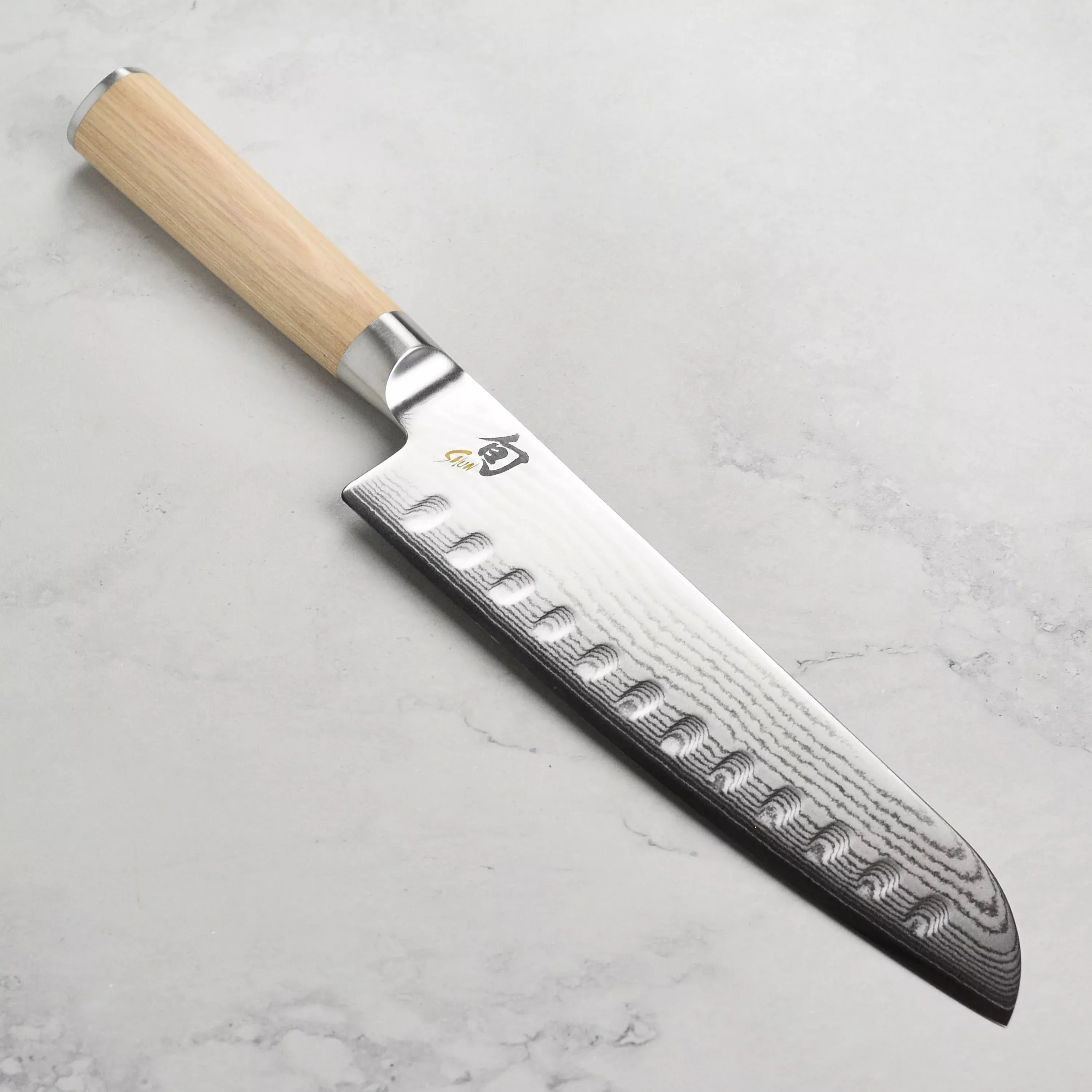 shun-classic-blonde-hollow-edge-santoku-knife-8-5 Shun Classic Blonde Hollow Edge Santoku Knife - 8.5"