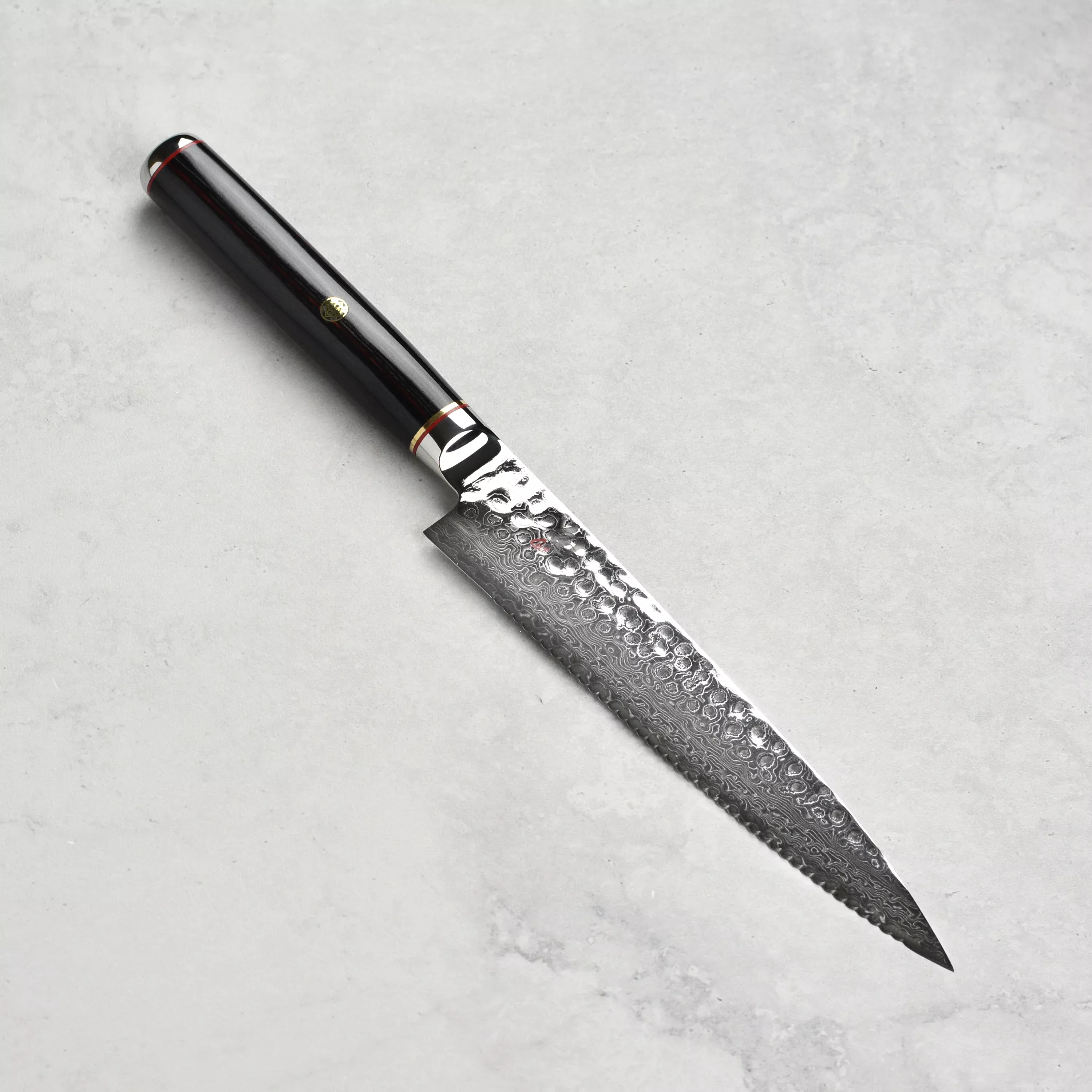 shun-hiro-serrated-utility-knife-6-blade-sg2-japanese-stainless-steel Shun Hiro Serrated Utility Knife - 6" Blade, SG2 Japanese Stainless Steel