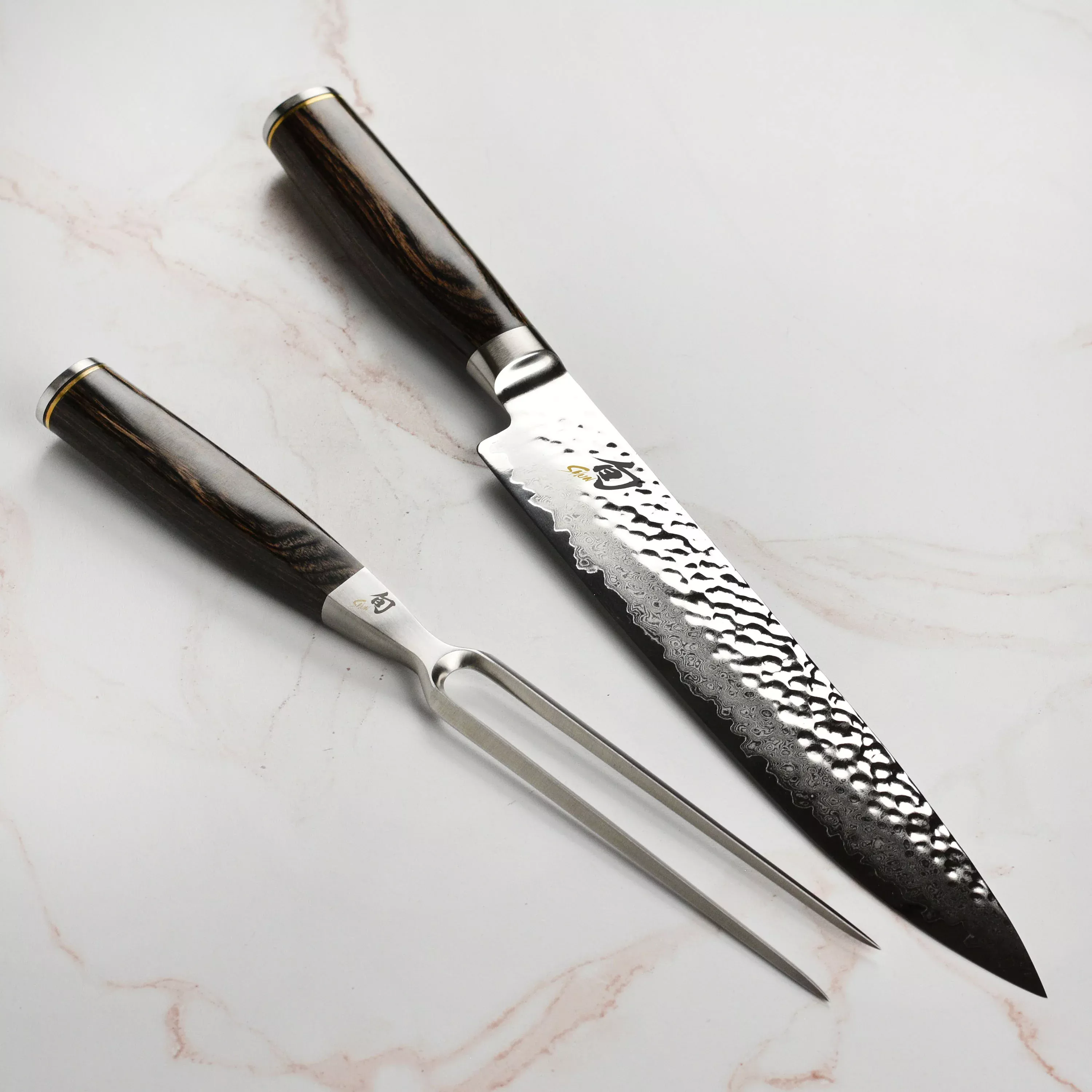 shun-premier-carving-knife-fork-set Shun Premier Carving Knife & Fork Set