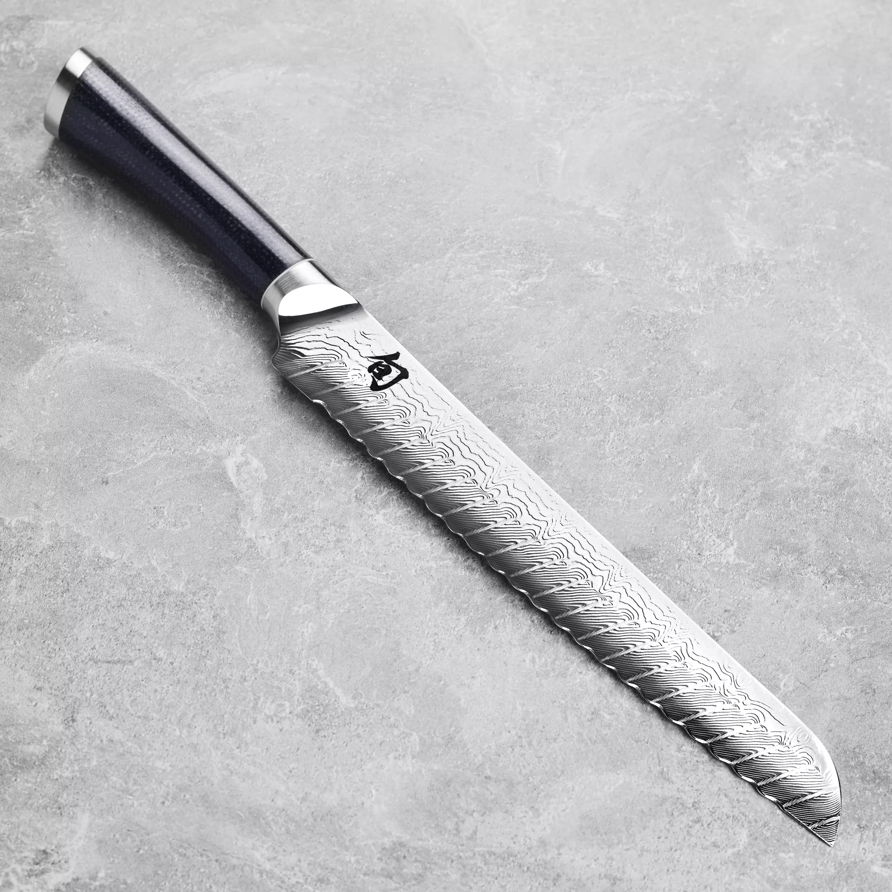 shun-shiranami-9-bread-knife-dual-core-damascus-japanese-steel Shun Shiranami 9" Bread Knife, Dual Core Damascus Japanese Steel