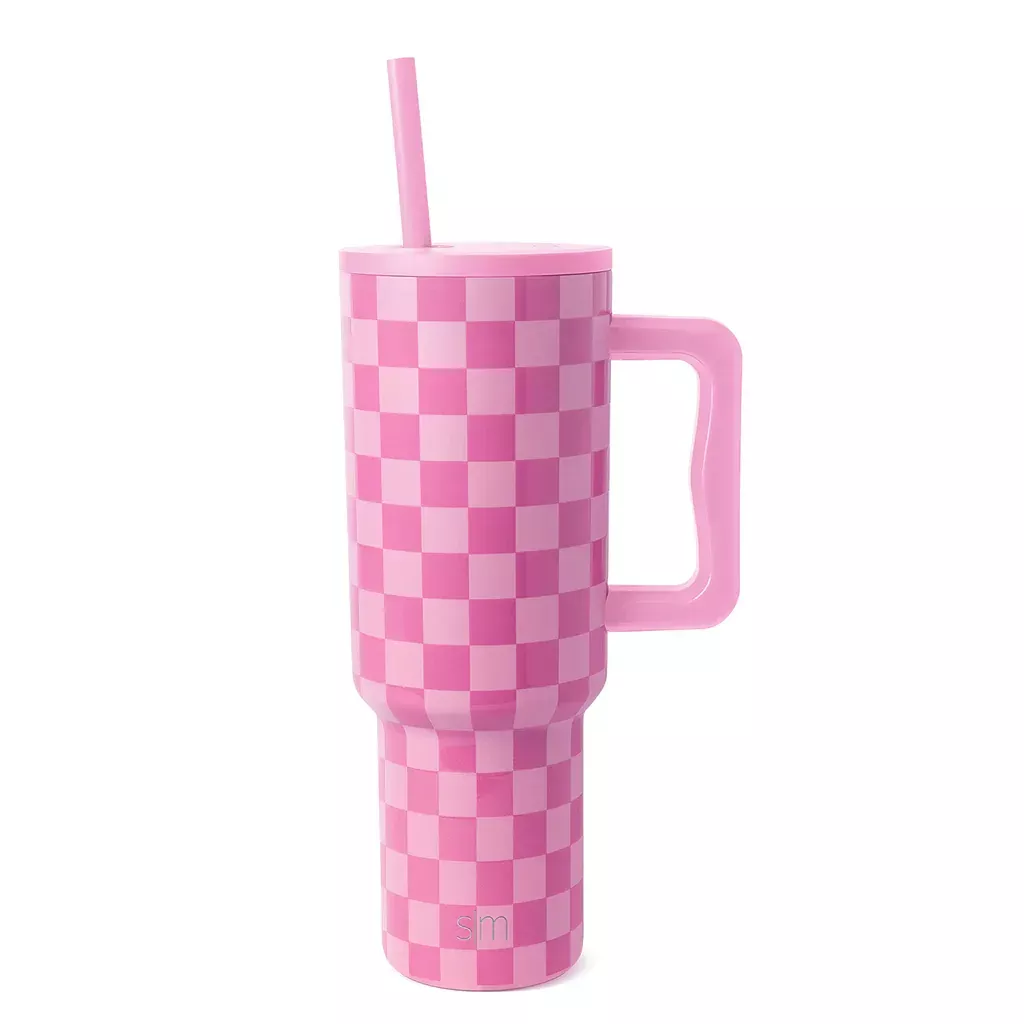simple-modern-40oz-checkmate-trek-straw-tumbler-pink-rebel Simple Modern 40oz Checkmate Trek Straw Tumbler - Pink – REBEL
