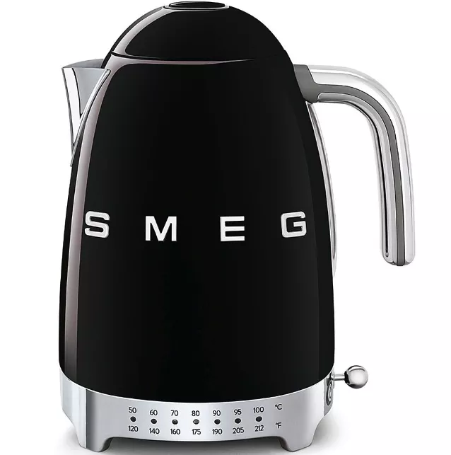 smeg-7-cup-variable-temp-kettle-black Smeg 7 Cup Variable Temp Kettle, Black
