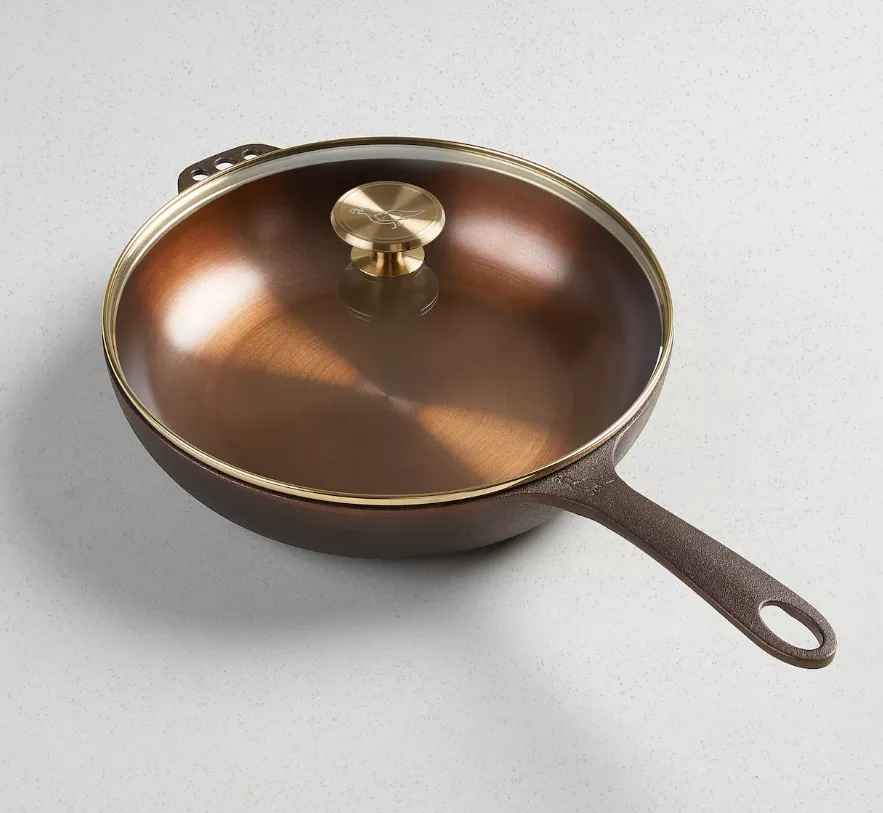 Smithey Ironware No. 11 Deep Skillet + Glass Lid