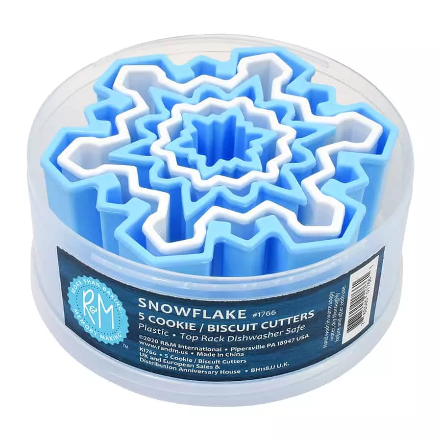 snowflake-5-pc-plastic-cutter-set Snowflake 5 Pc Plastic Cutter Set
