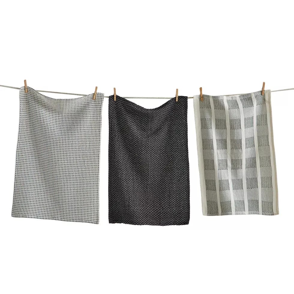 sonoma-dishtowel-set-3-black Sonoma Dishtowel Set Of 3 Black