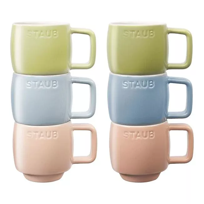 staub-ceramique-macaron-mini-mug-set-6-100ml-mixed-colors STAUB Ceramique Macaron Mini Mug Set of 6 / 100ml Mixed Colors