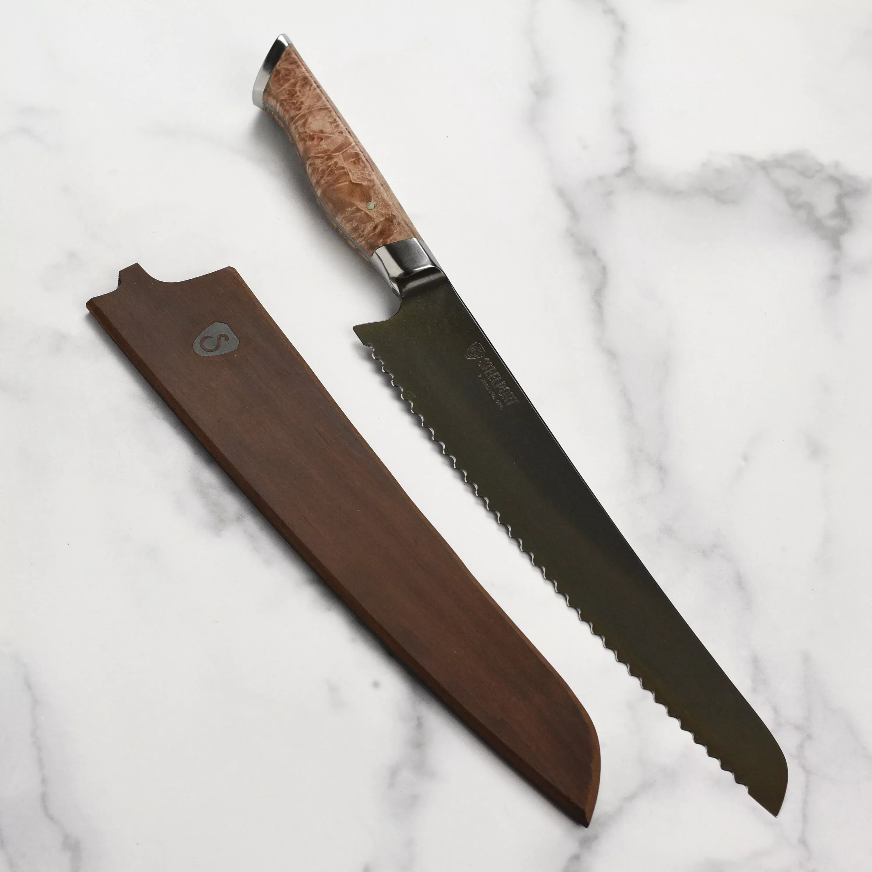 steelport-bread-knife-with-sheath-carbon-steel-10-serrated-blade-made-in-usa Steelport Bread Knife with Sheath, Carbon Steel 10" Serrated Blade, Made in USA
