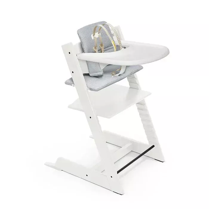 stokke-tripp-trapp-high-chair-complete-white-with-nordic-blue-cushion-see-descri Stokke Tripp Trapp High Chair Complete - White With Nordic Blue Cushion (See description) – REBEL