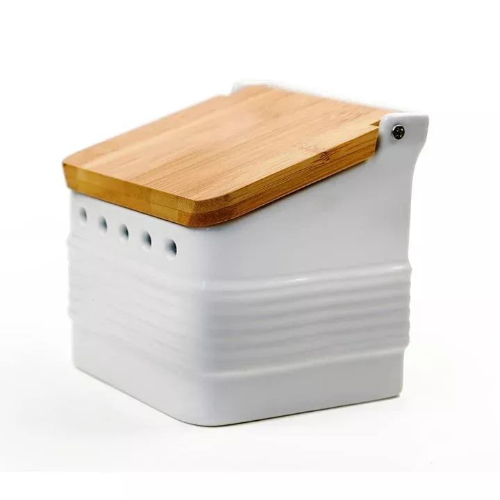 stoneware-garlic-keeper-white Stoneware Garlic Keeper - White