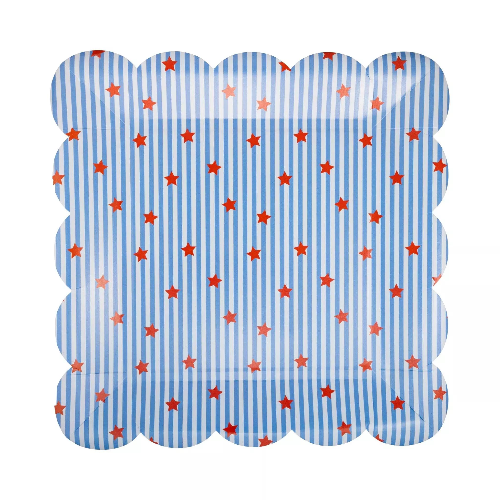 stripes-stars-paper-plate-10 Stripes and Stars Paper Plate - 10"