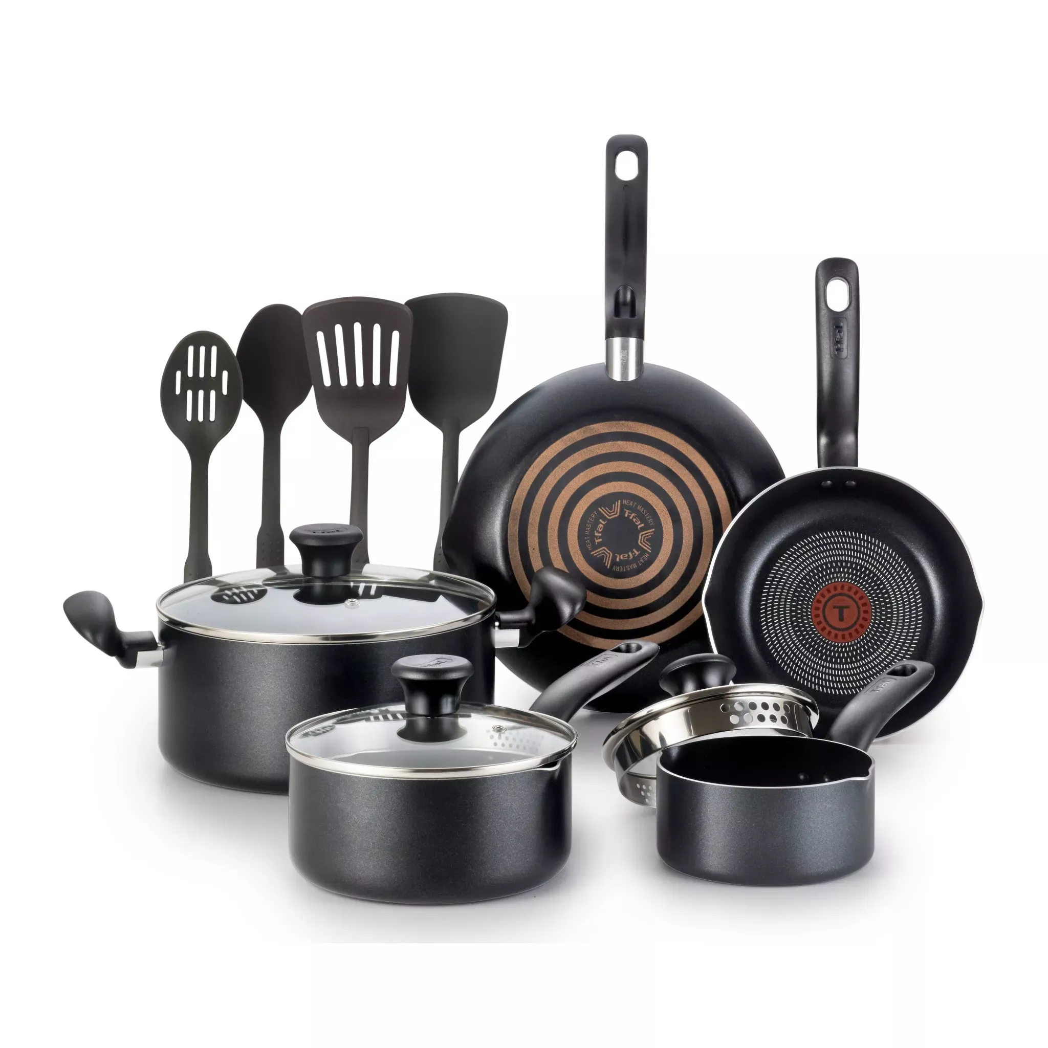 t-fal-12pc-nonstick-cookware-set-black-rebel T-Fal 12pc Nonstick Cookware Set - Black – REBEL