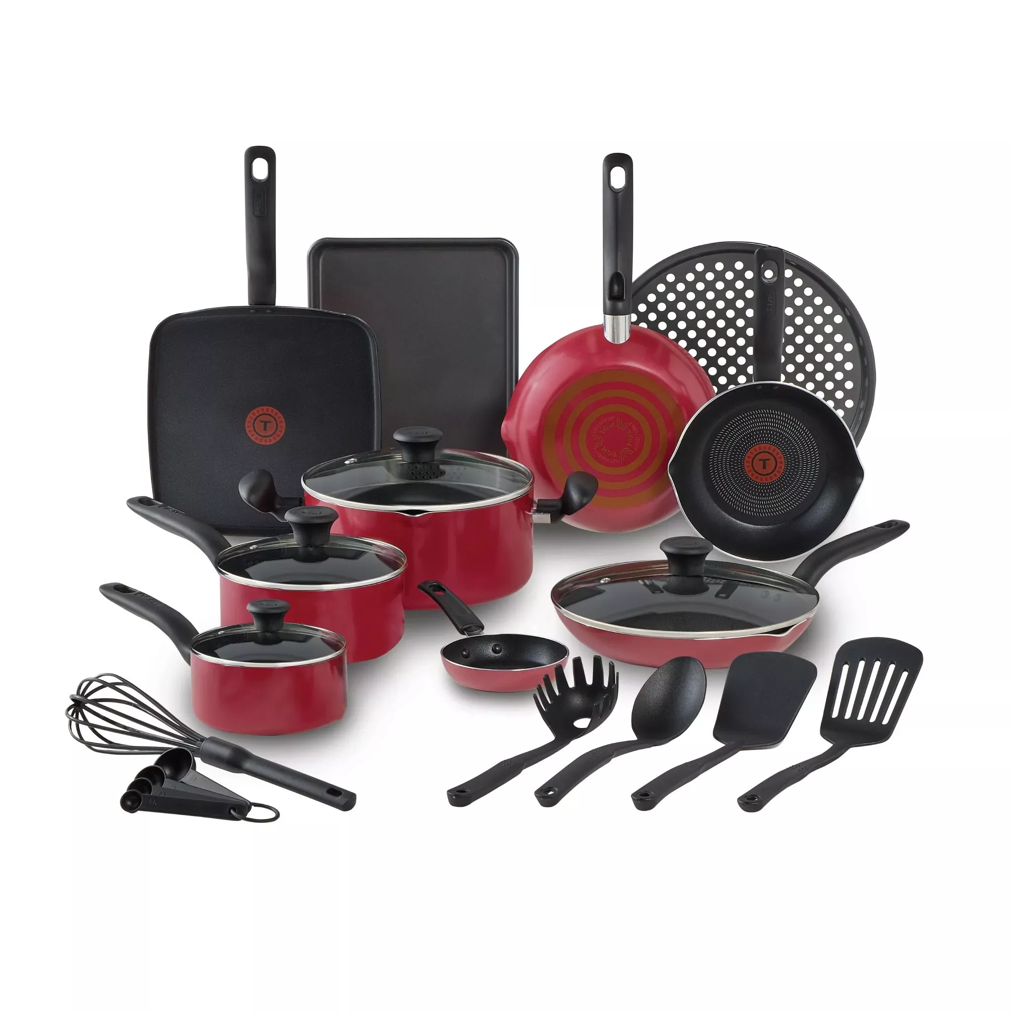 t-fal-20pc-simply-cook-nonstick-cookware-set-with-lids-rebel T-Fal 20pc Simply Cook Nonstick Cookware Set With Lids – REBEL