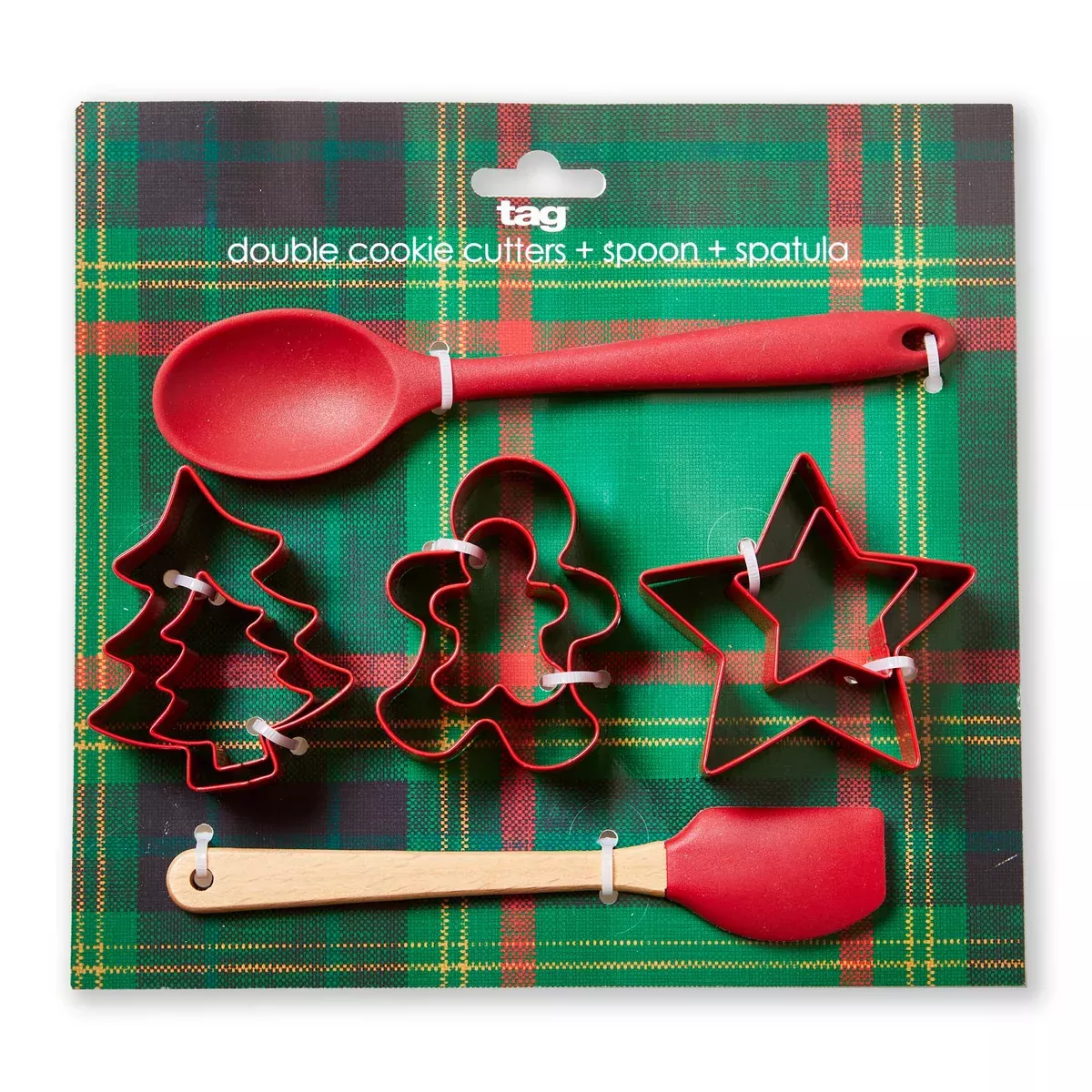 tag-cookie-cutter-spatula-spoon-set-8-red-multi TAG Cookie Cutter Spatula Spoon set of 8 - Red Multi