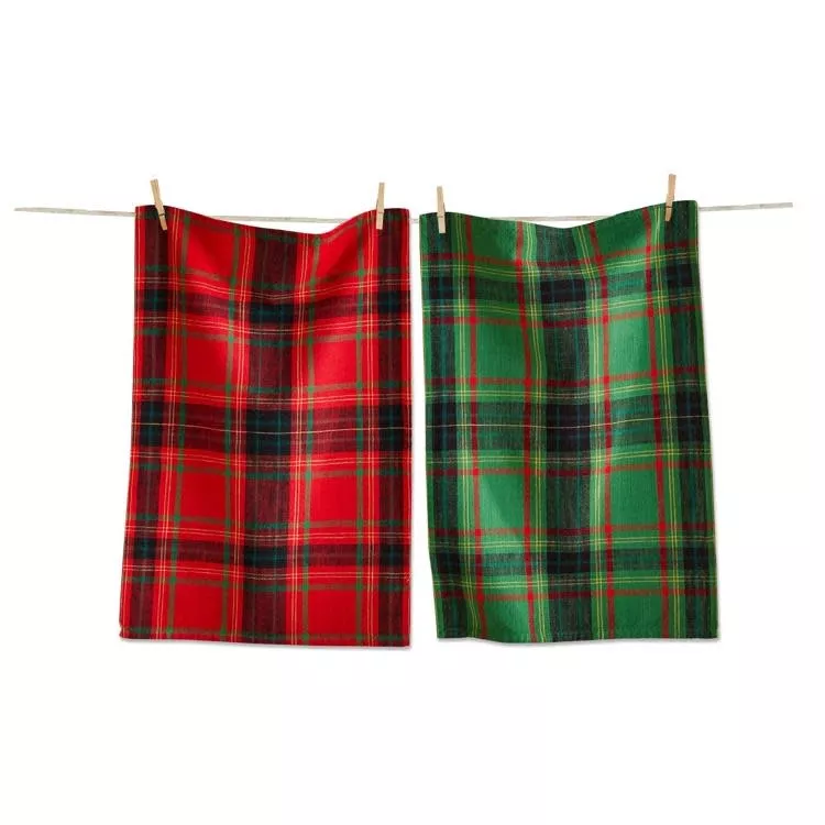 tag-holiday-plaid-dishtowel-s-2 Tag HOLIDAY PLAID DISHTOWEL S/2