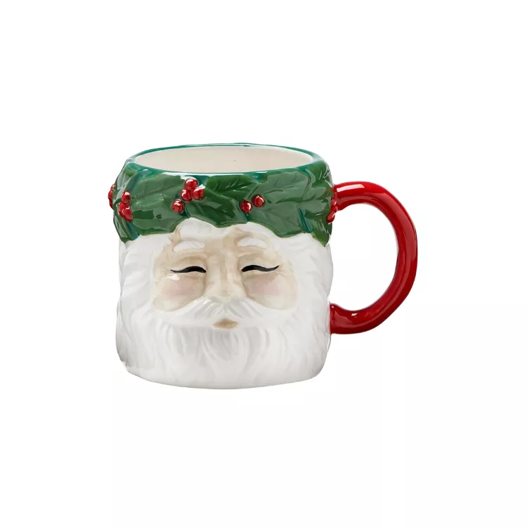 tag-mug-vintage-santa-with-wreath Tag Mug - Vintage Santa With Wreath