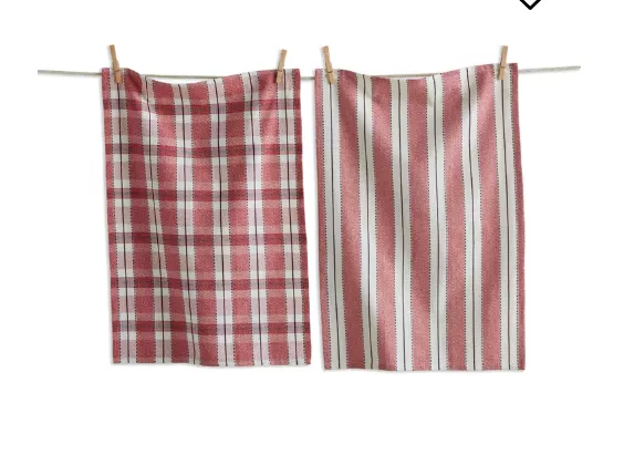 tag-red-multi-stripe-plaid-dishtowel-s2-red-multi Tag Red Multi STRIPE & PLAID DISHTOWEL S2 RED MULTI
