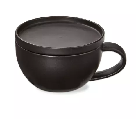 Tag Soup Mug With Lid - Logan, Black