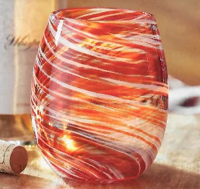 tag-swirl-stemless-wine-glass-orange Tag Swirl Stemless Wine Glass Orange