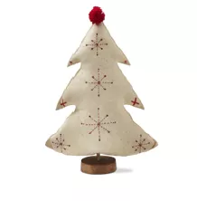 tag-tree-decor-embroidered-wool-extra-tall Tag Tree Decor - Embroidered Wool, Extra Tall