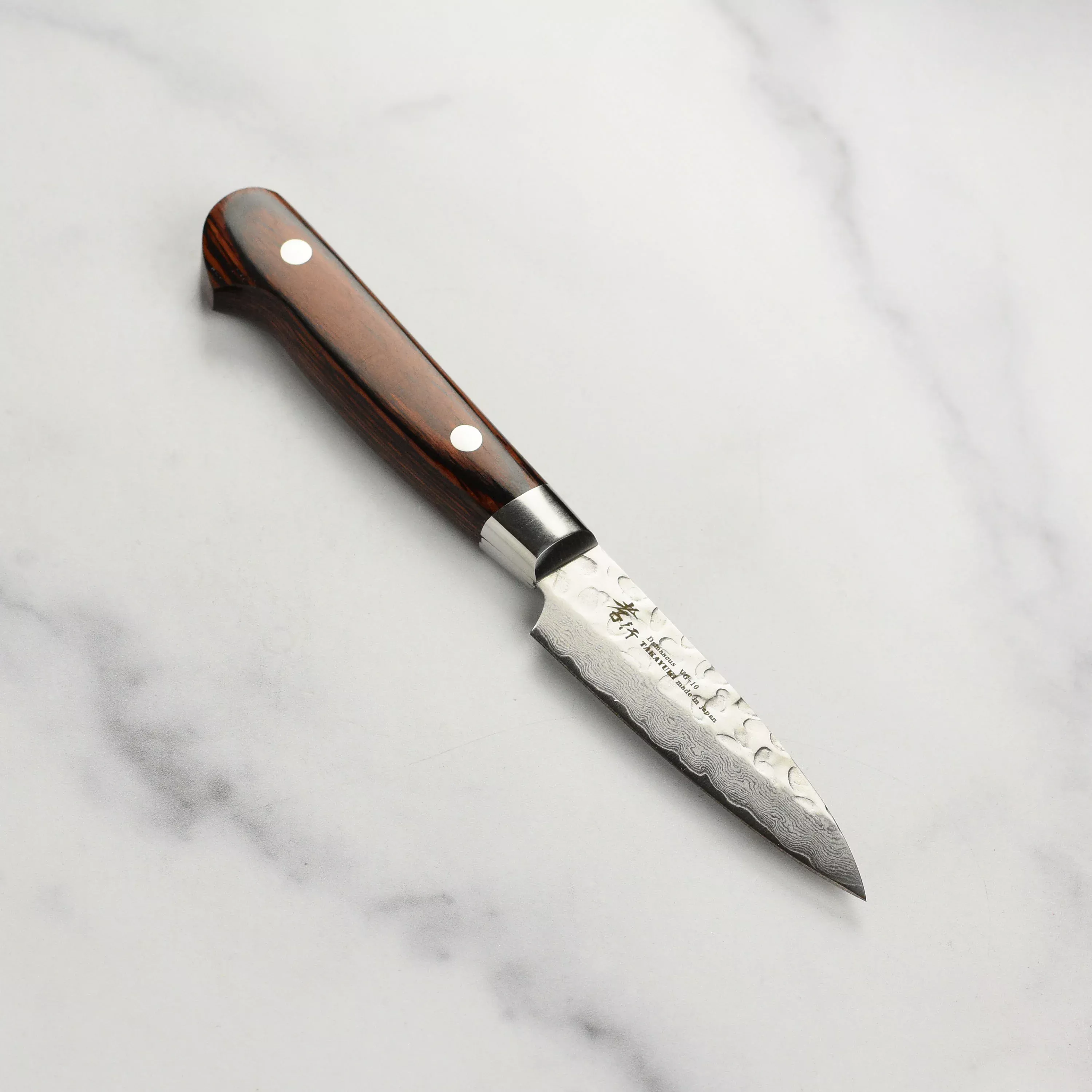 takayuki-hammered-damascus-petty-knife-3-1 Takayuki Hammered Damascus Petty Knife - 3.1"