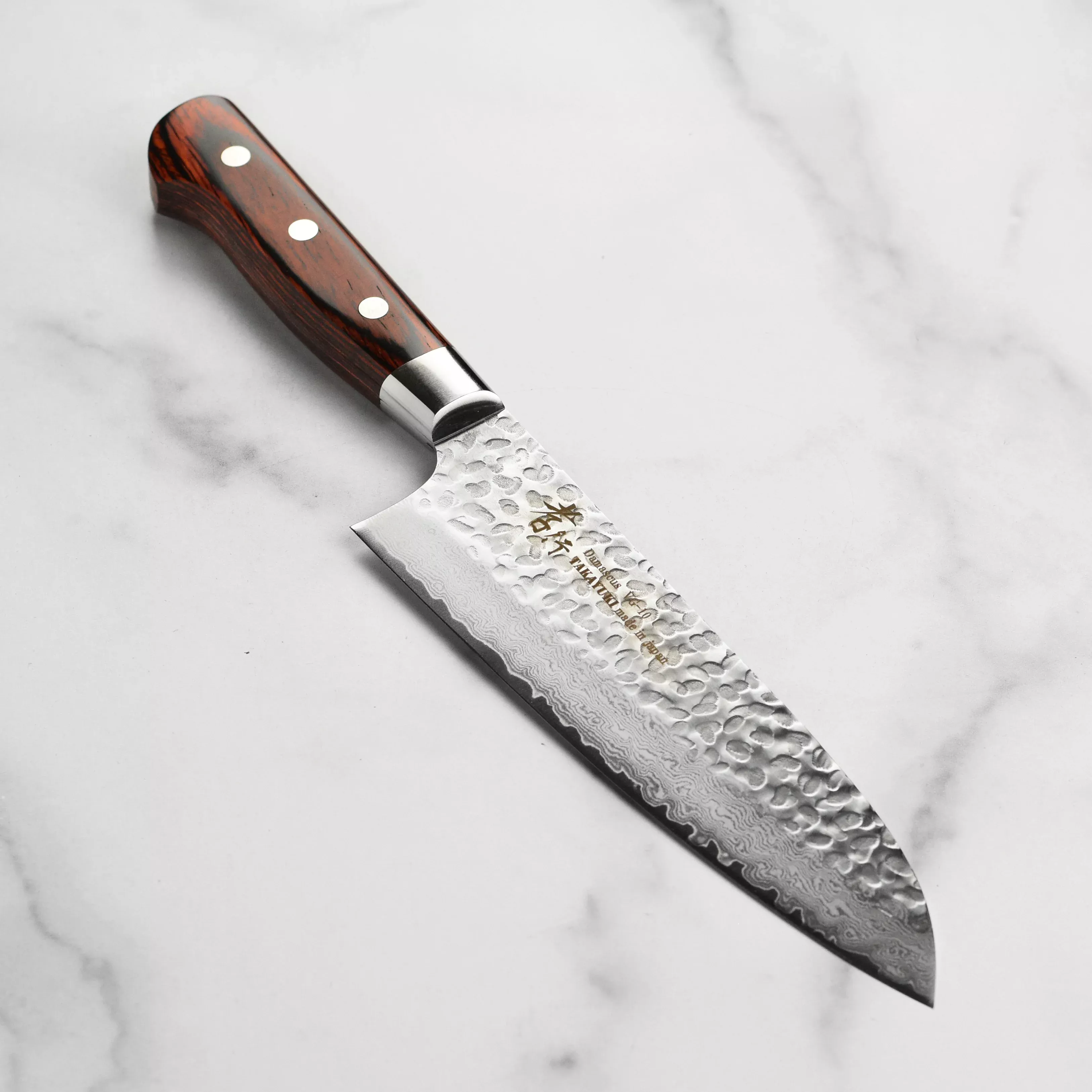 takayuki-hammered-damascus-santoku-knife-7 Takayuki Hammered Damascus Santoku Knife - 7"